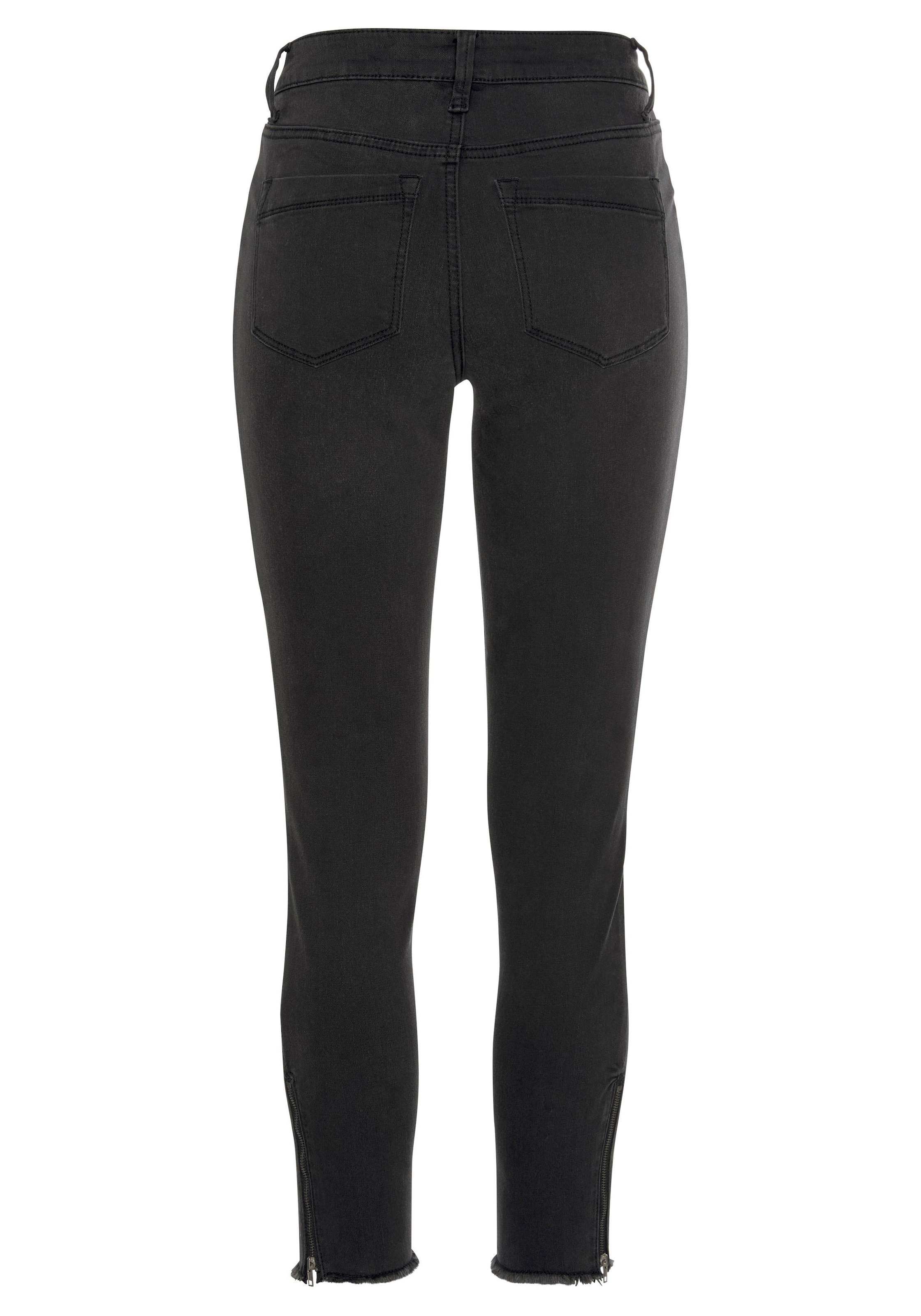 LASCANA Jeggings, mit Reissverschlüssen am Saum, Skinny, elastische Qualität, modisch