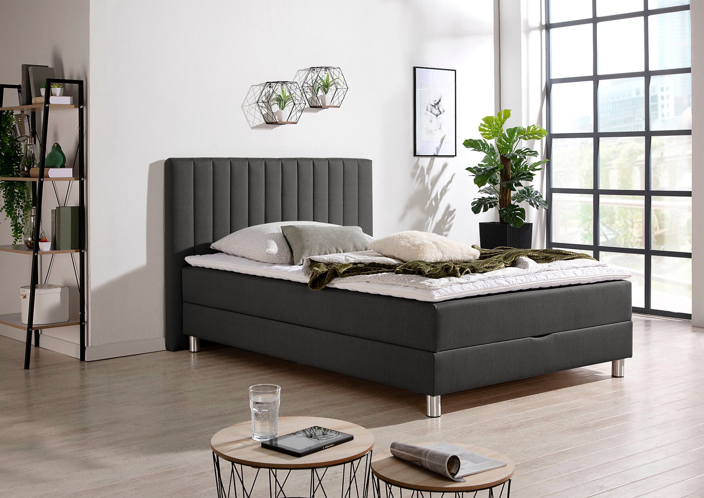 Image of Maintal Boxbett mit Bettkasten und Kaltschaum-Topper
