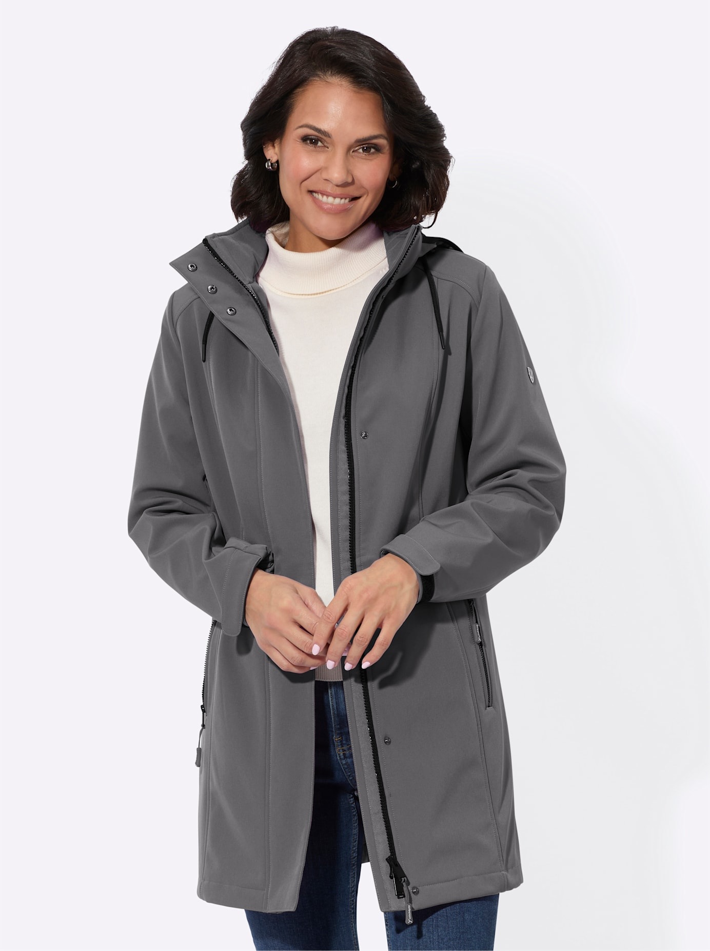 Casual Looks Softshelljacke, mit Kapuze