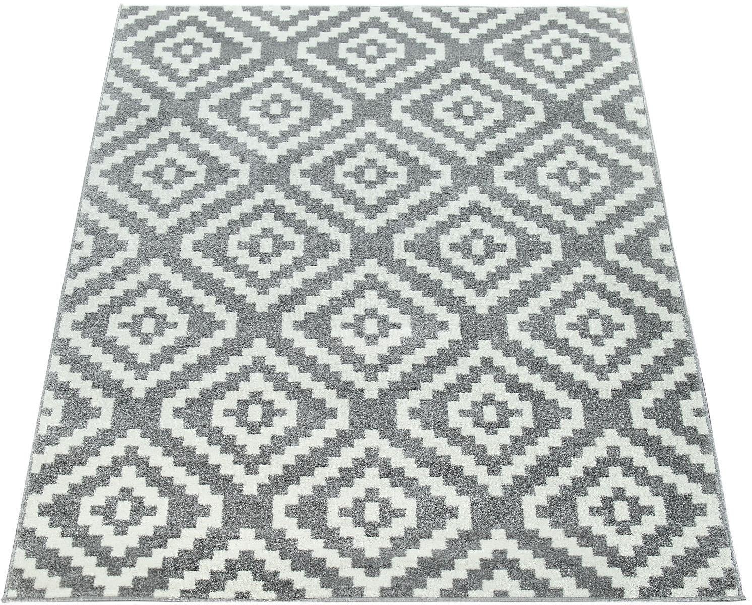 Image of Paco Home Teppich »Stella 400«, rechteckig, 12 mm Höhe, Kurzflor, Pastell Farben, Rauten Design, Wohnzimmer bei Ackermann Versand Schweiz