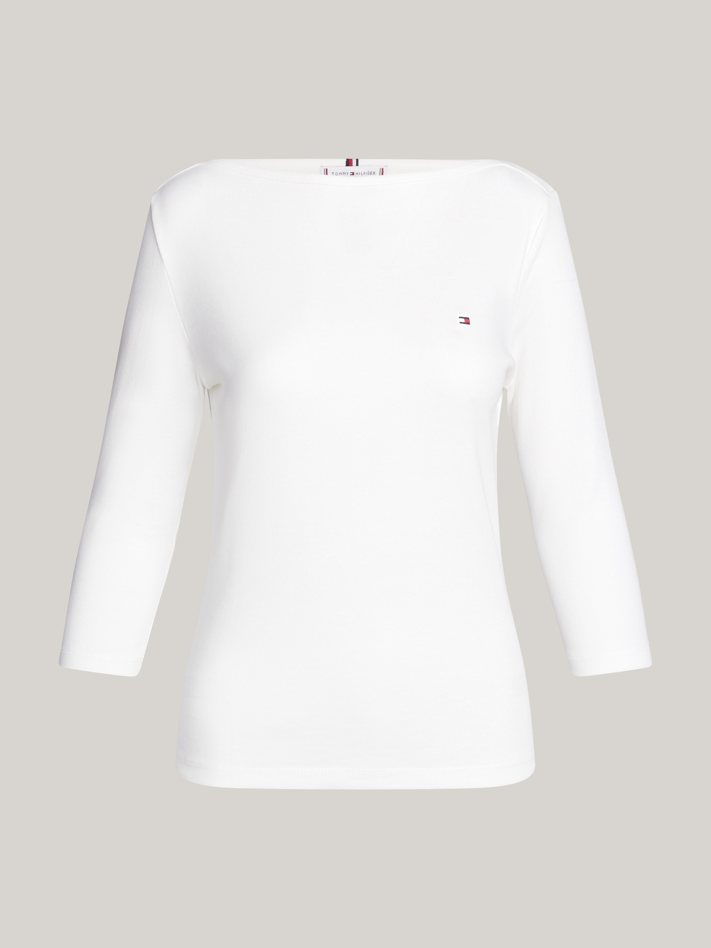 Tommy Hilfiger 3/4-Arm-Shirt »NEW CODY SLIM BOAT-NK 3/4SLV mit U-Boot und Streifen«, gestreift, casual, slim fit, Baumwolle, U-Boot-Ausschnitt