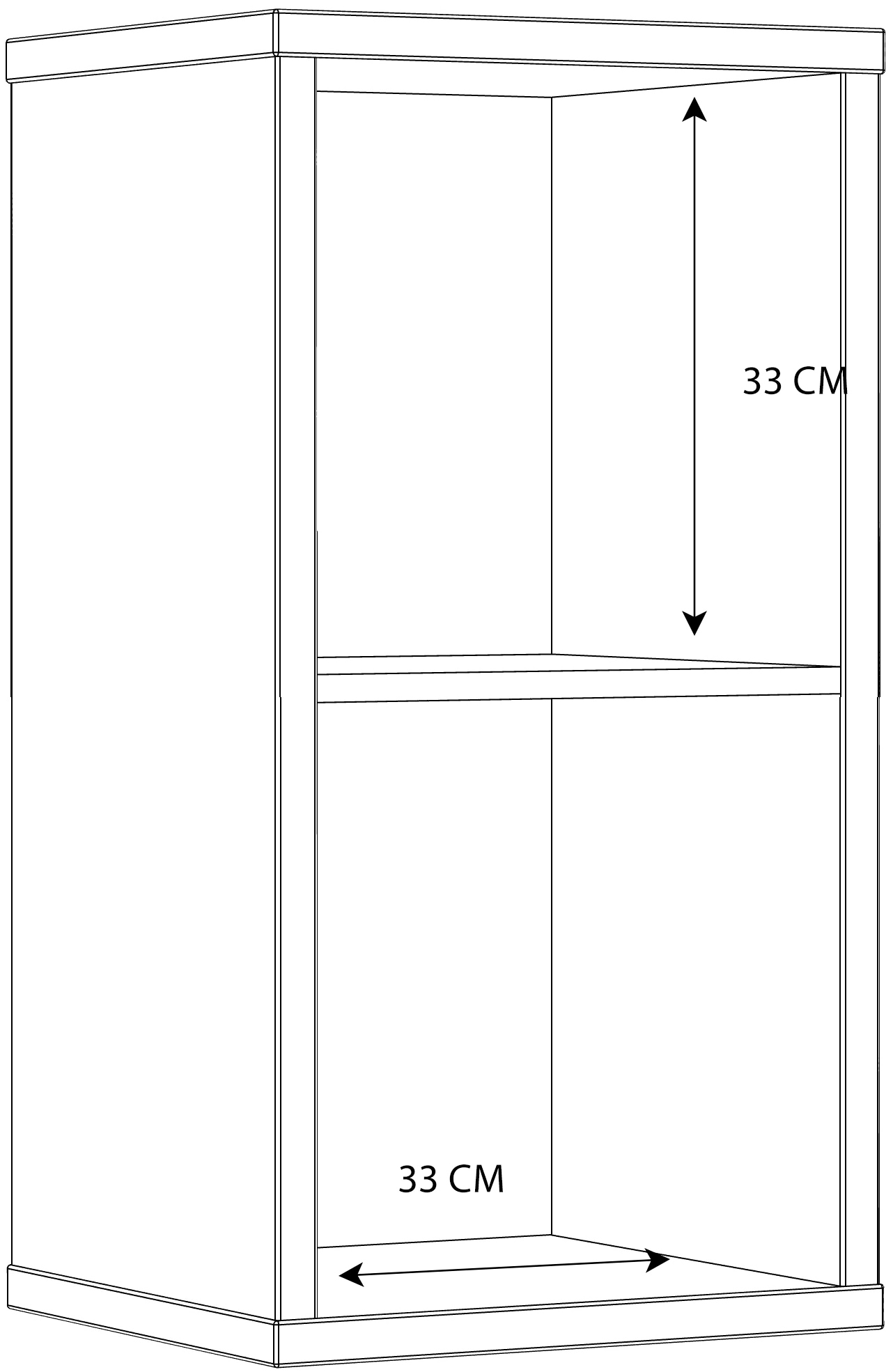 FORTE »Mauro« Regal mit 2 Fächern, B/H/T 38,2x72,9x32,9 cm, langlebige Beschichtung
