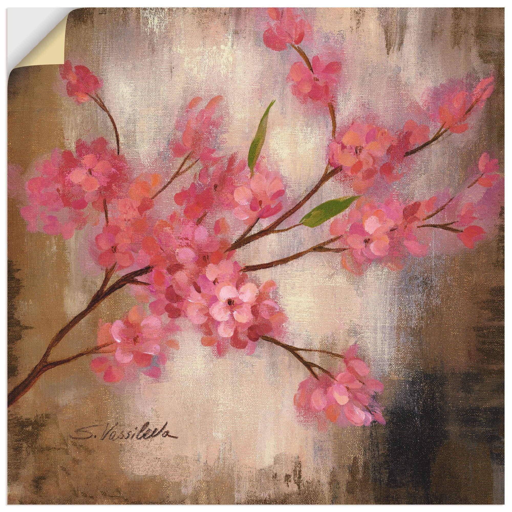 Image of Artland Wandbild »Kirschblüte I«, Blumen, (1 St.), in vielen Grössen & Produktarten -Leinwandbild, Poster, Wandaufkleber / Wandtattoo auch für Badezimmer geeignet bei Ackermann Versand Schweiz