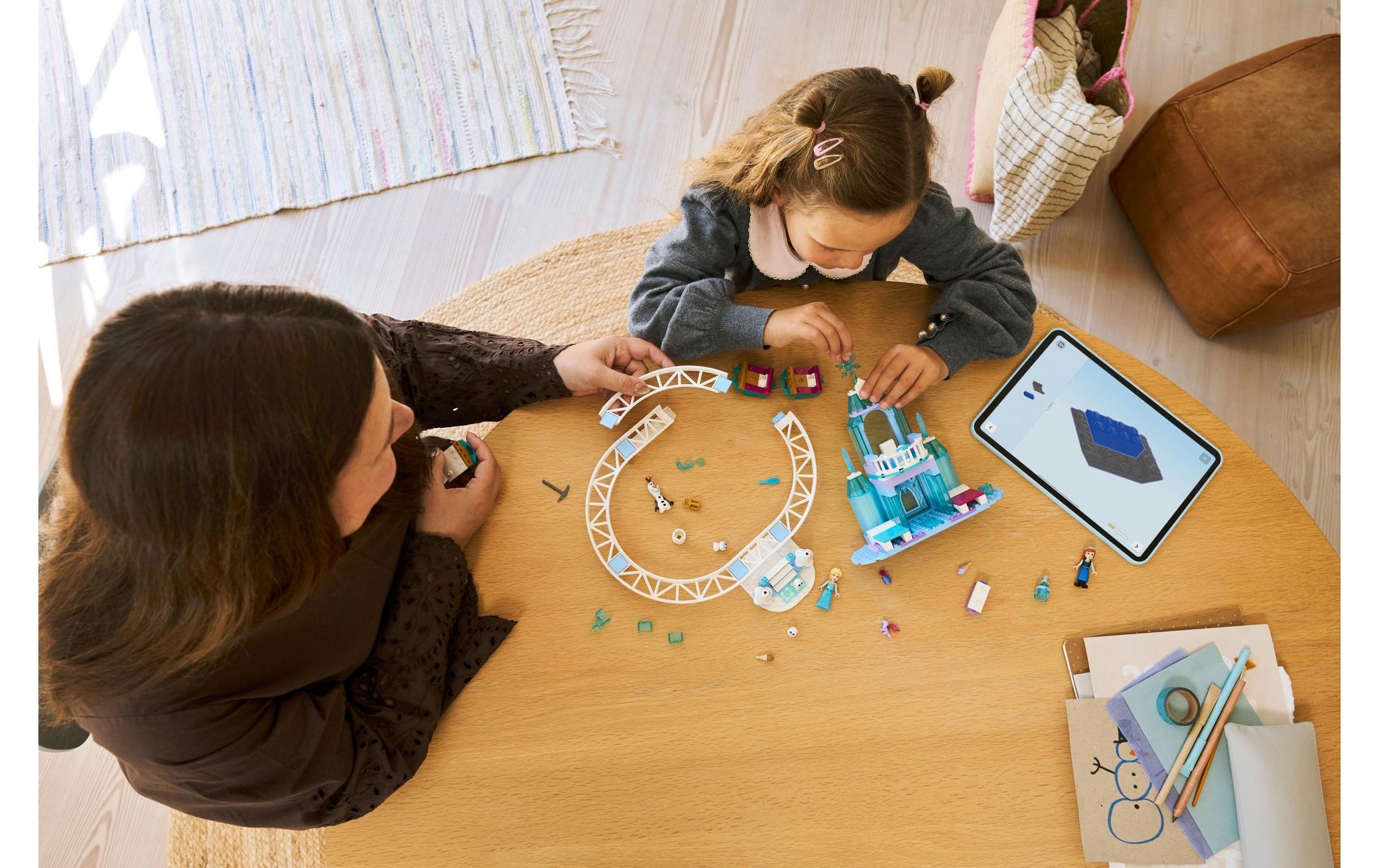   Pions de construction »Disney Princess Elsas Schlittenfahrt um den Eispalast 43281« Kategorie: Disney