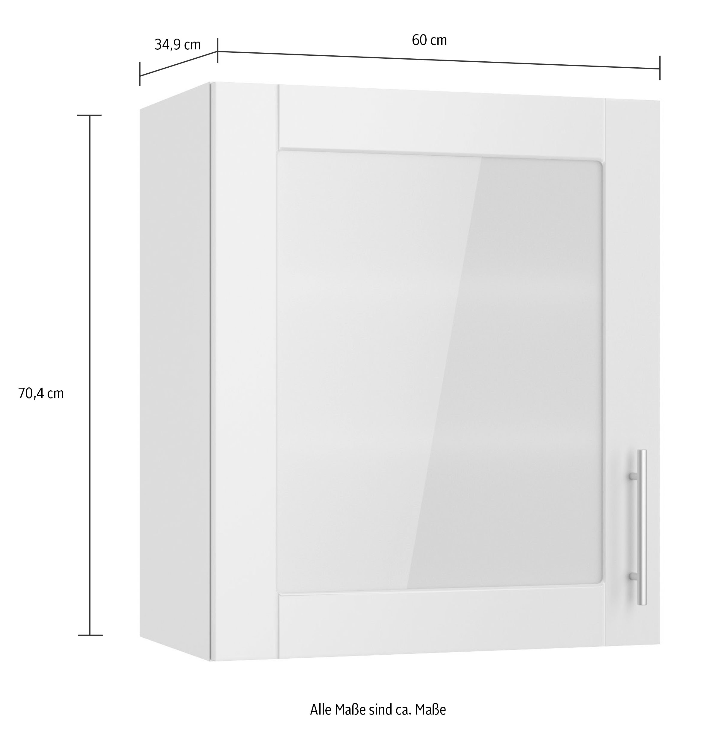 Hochstufung ♕ OPTIFIT Glashängeschrank »Ahus«, Breite versandkostenfrei cm auf 60