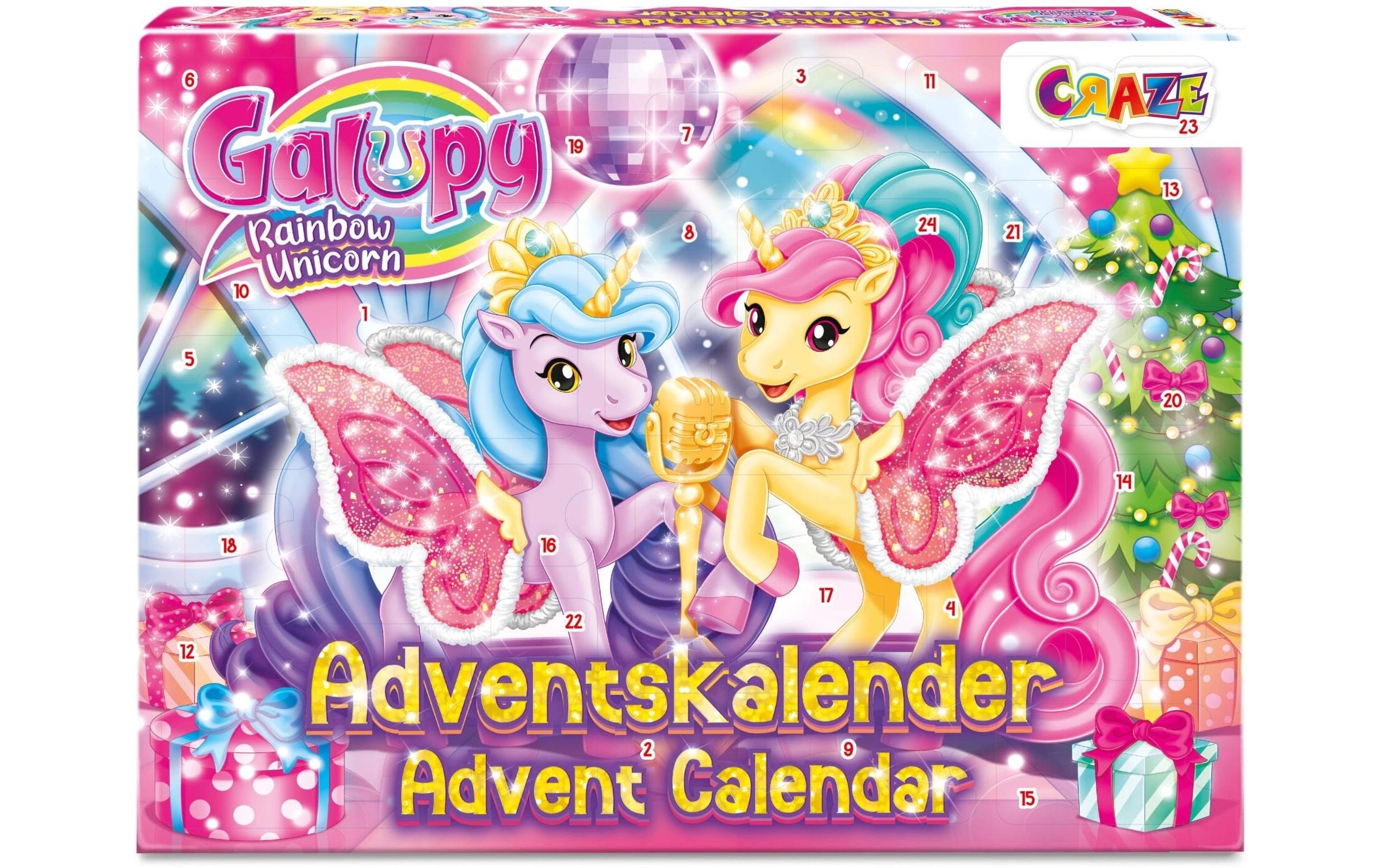 CRAZE Calendrier de l'Avent »Galupy Rainbow Unicorn« à partir de 3 ans