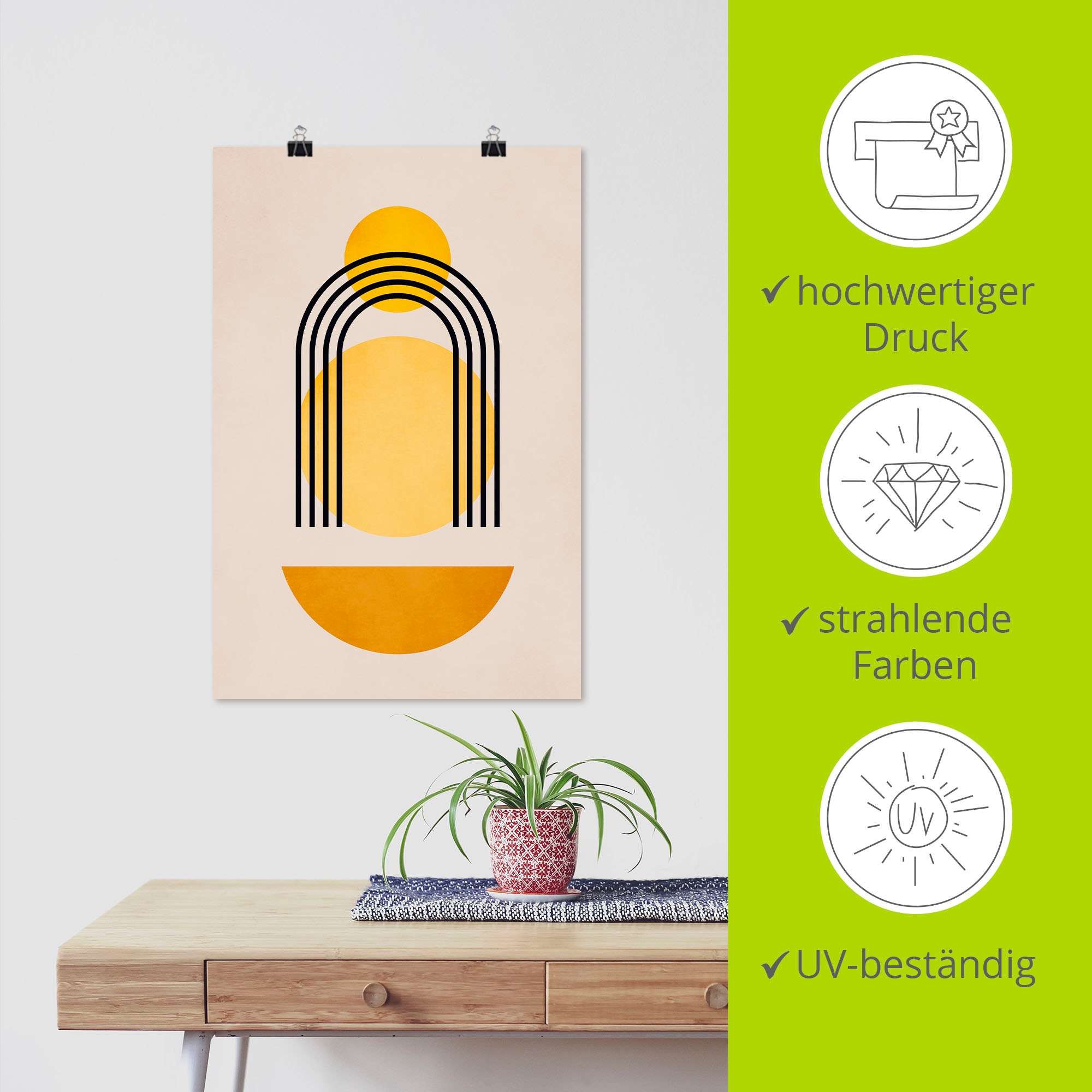 Artland Wandbild »Geometrica Nr. 5« Muster 1 Stk. tlg. als Leinwandbild, Poster in verschied. Grössen