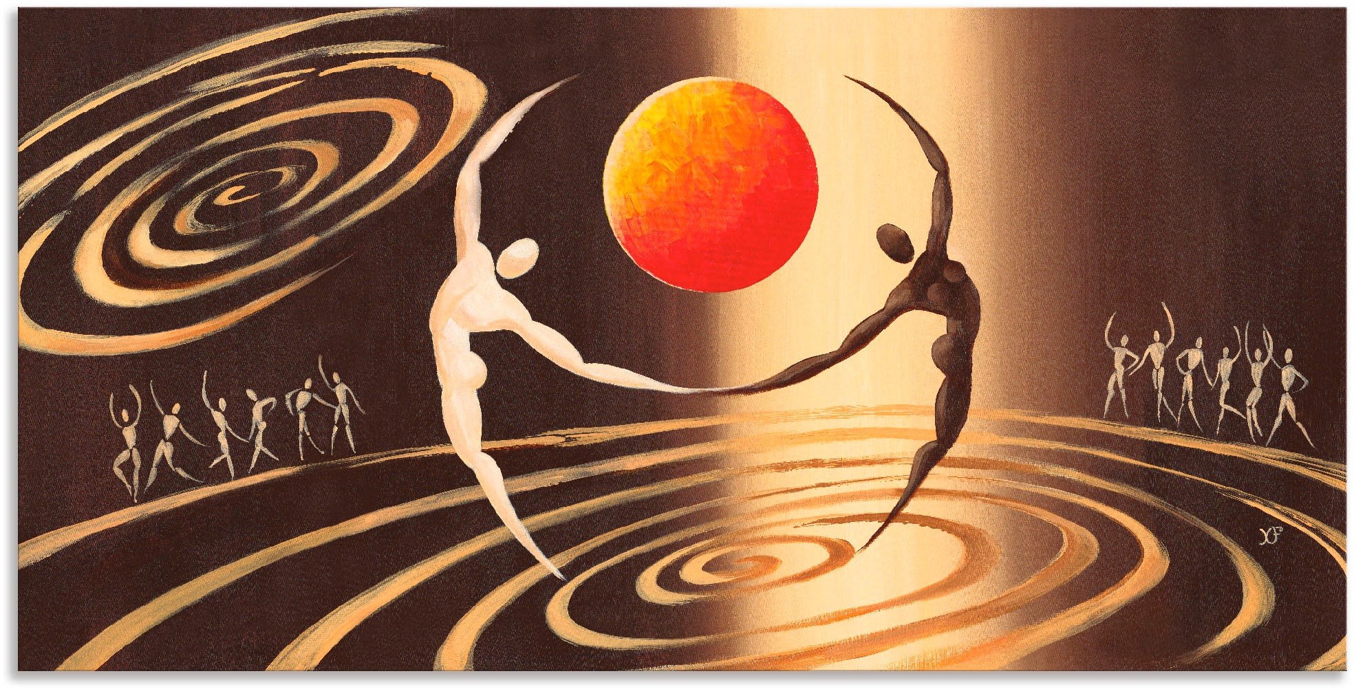 Image of Artland Wandbild »Über dem Universum«, Paar, (1 St.), in vielen Grössen & Produktarten - Alubild / Outdoorbild für den Aussenbereich, Leinwandbild, Poster, Wandaufkleber / Wandtattoo auch für Badezimmer geeignet bei Ackermann Versand Schweiz