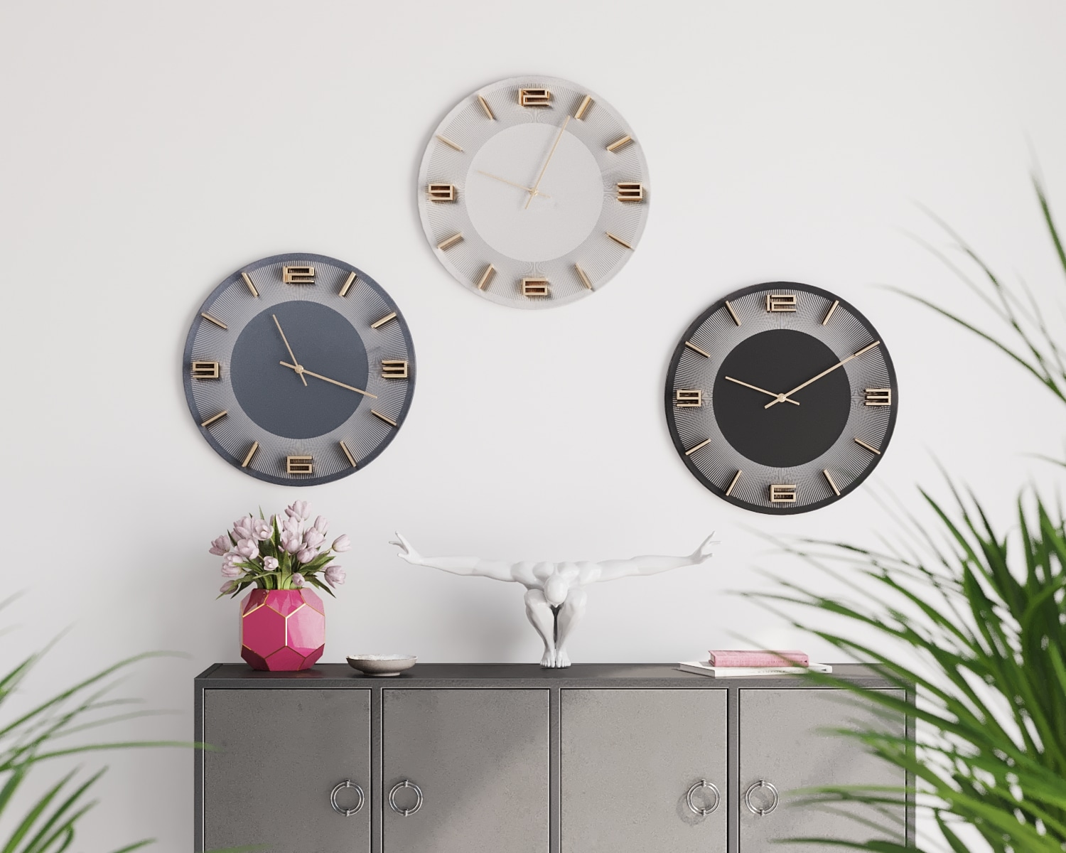 Kare Design Horloge murale »Leonardo Ø49cm« in verschiedenen Farben
