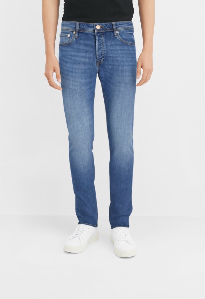 Jack & Jones Slim-fit-Jeans »JJIGLENN mit Used-Look und Stretchkomfort« Abriebeffekte, modisch, slim fit, Baumwollmischung