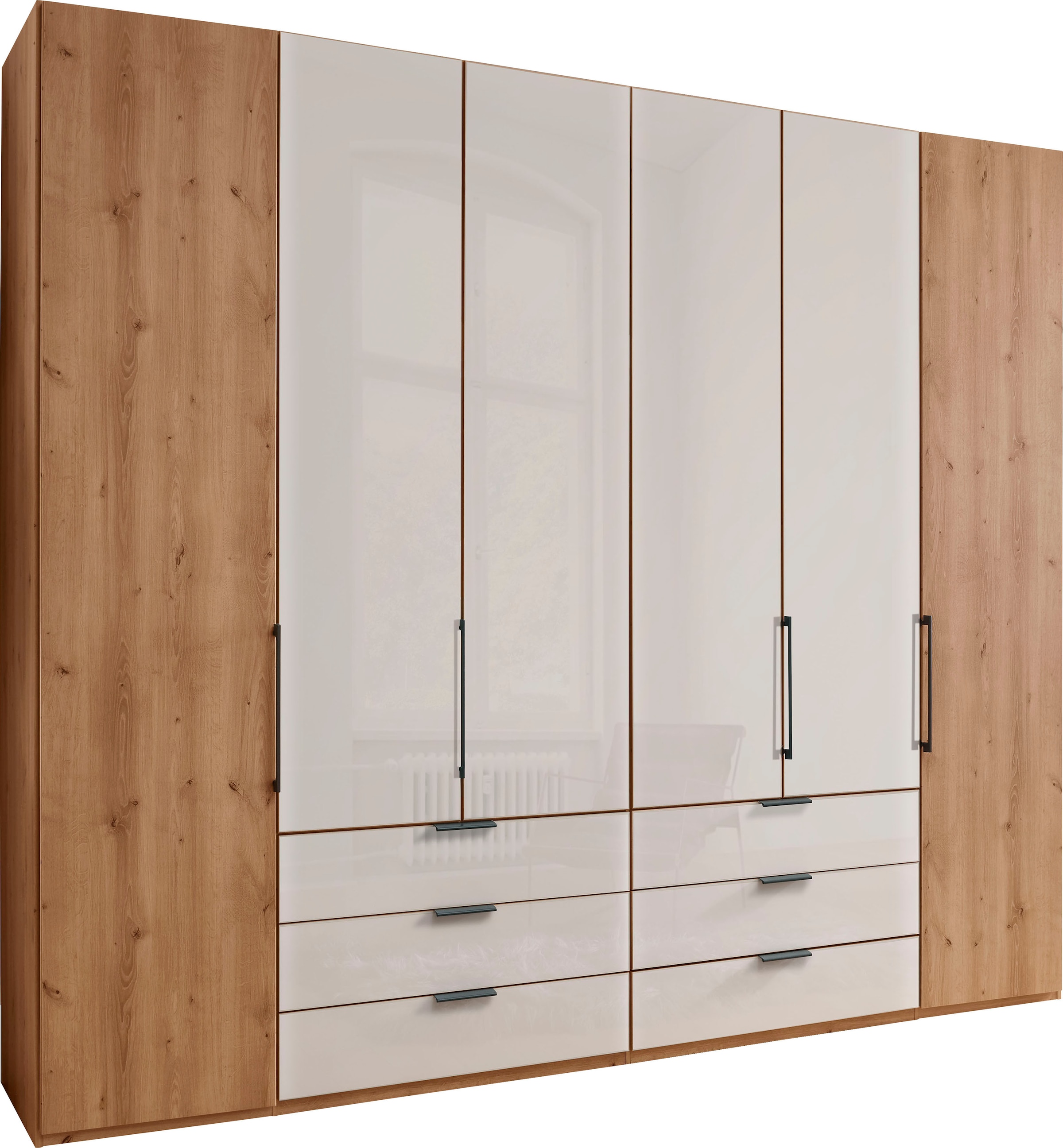 Image of WIEMANN Drehtürenschrank »Monaco«, mit Teil-Glasfront sowie hochwertige Beschläge inkl. Dämpfung bei Ackermann Versand Schweiz