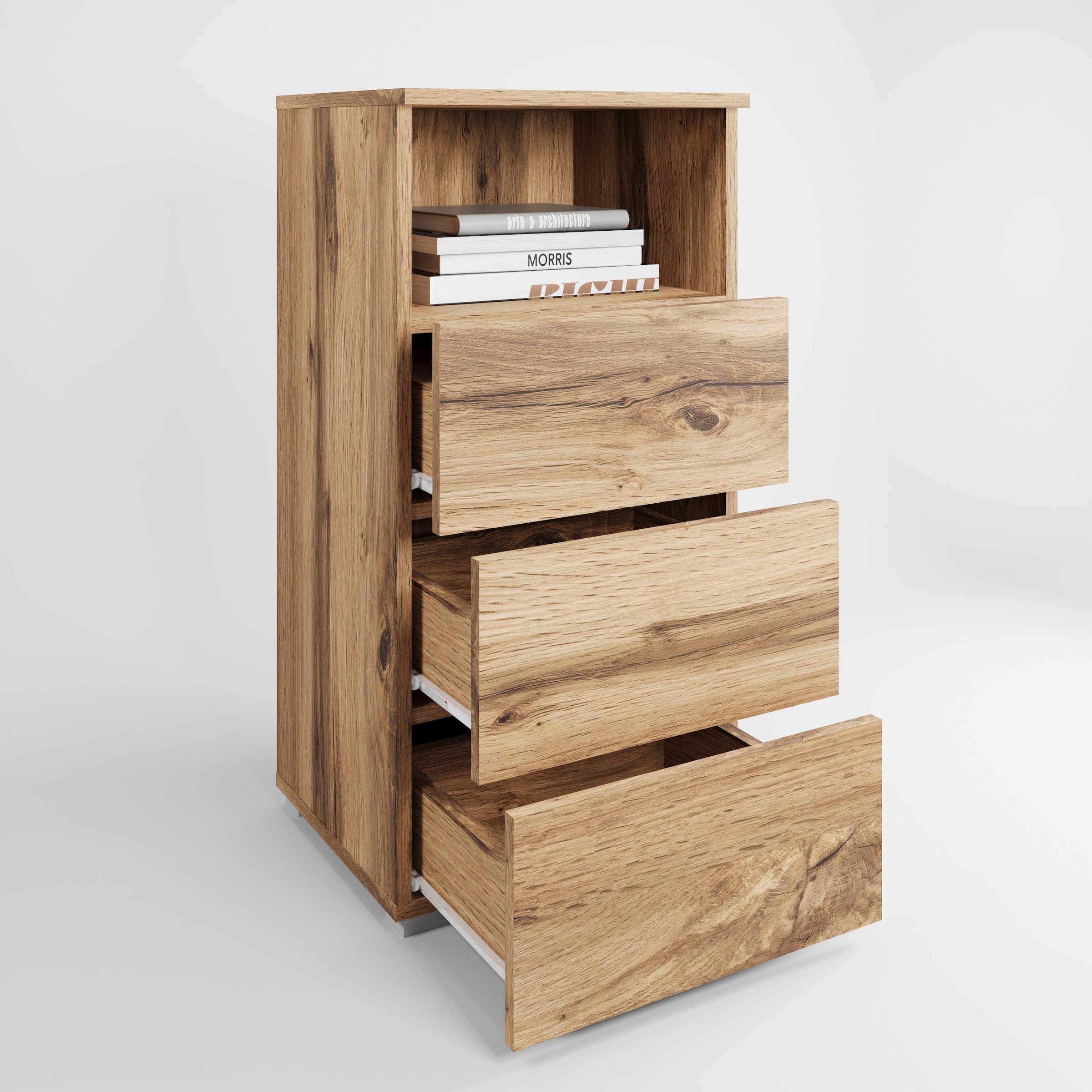 GOODproduct Mehrzweckschrank »Paris« mit 3 Schubkästen (Breite 40 cm)