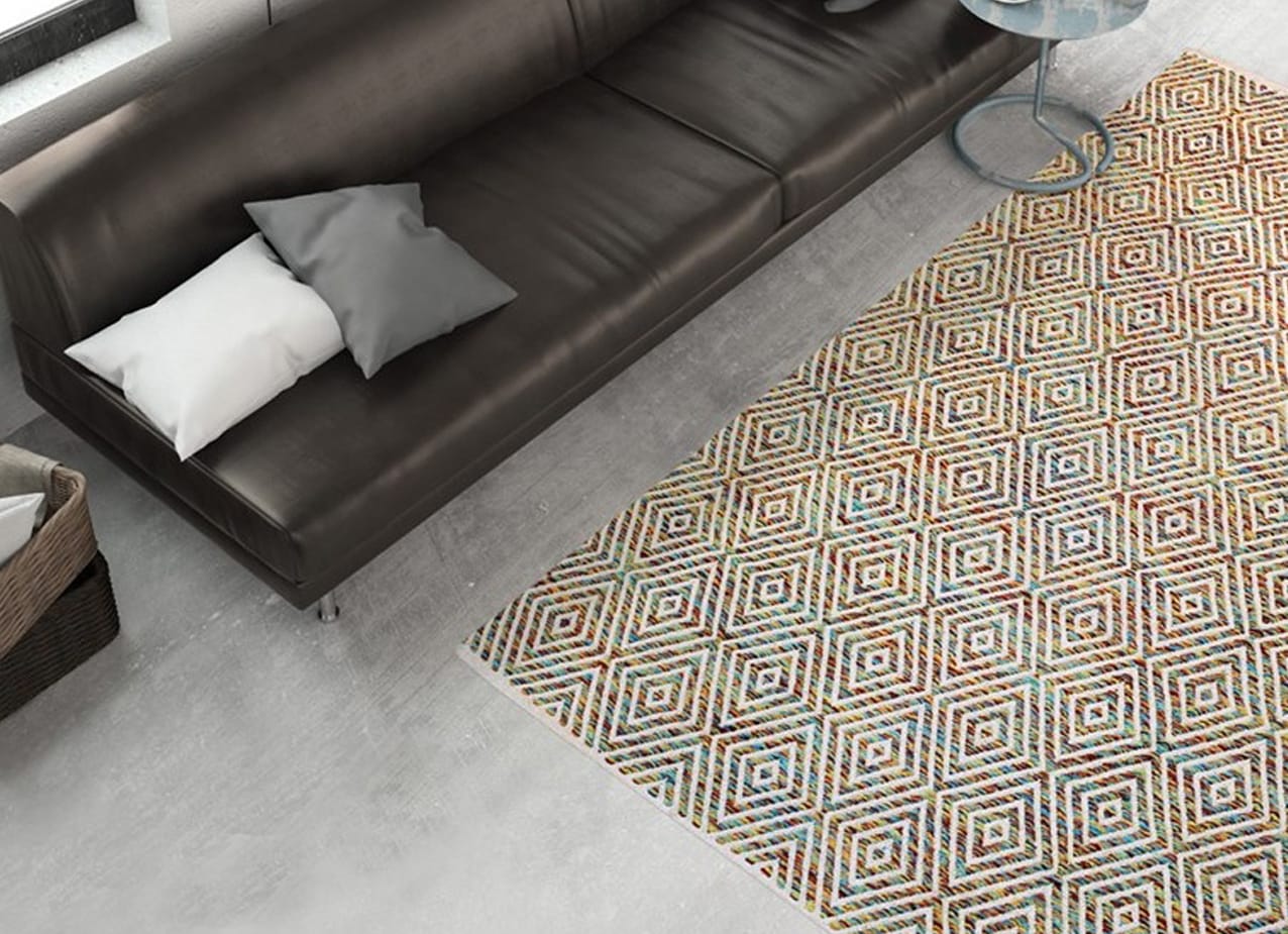 calo-deluxe Teppich »Luba 333«, rechteckig, 7 mm Höhe, reine Baumwolle, Wohnzimmer