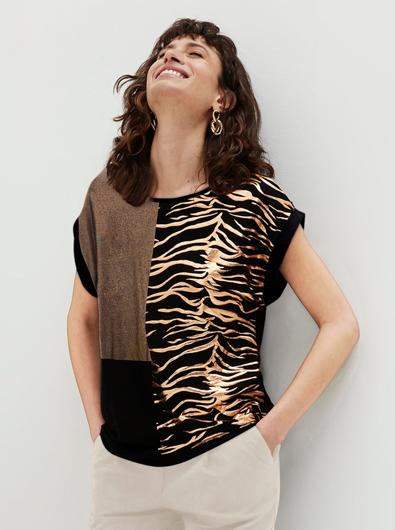 Inspirationen Kurzarmshirt "Viskose-Shirt" 1 tlg.