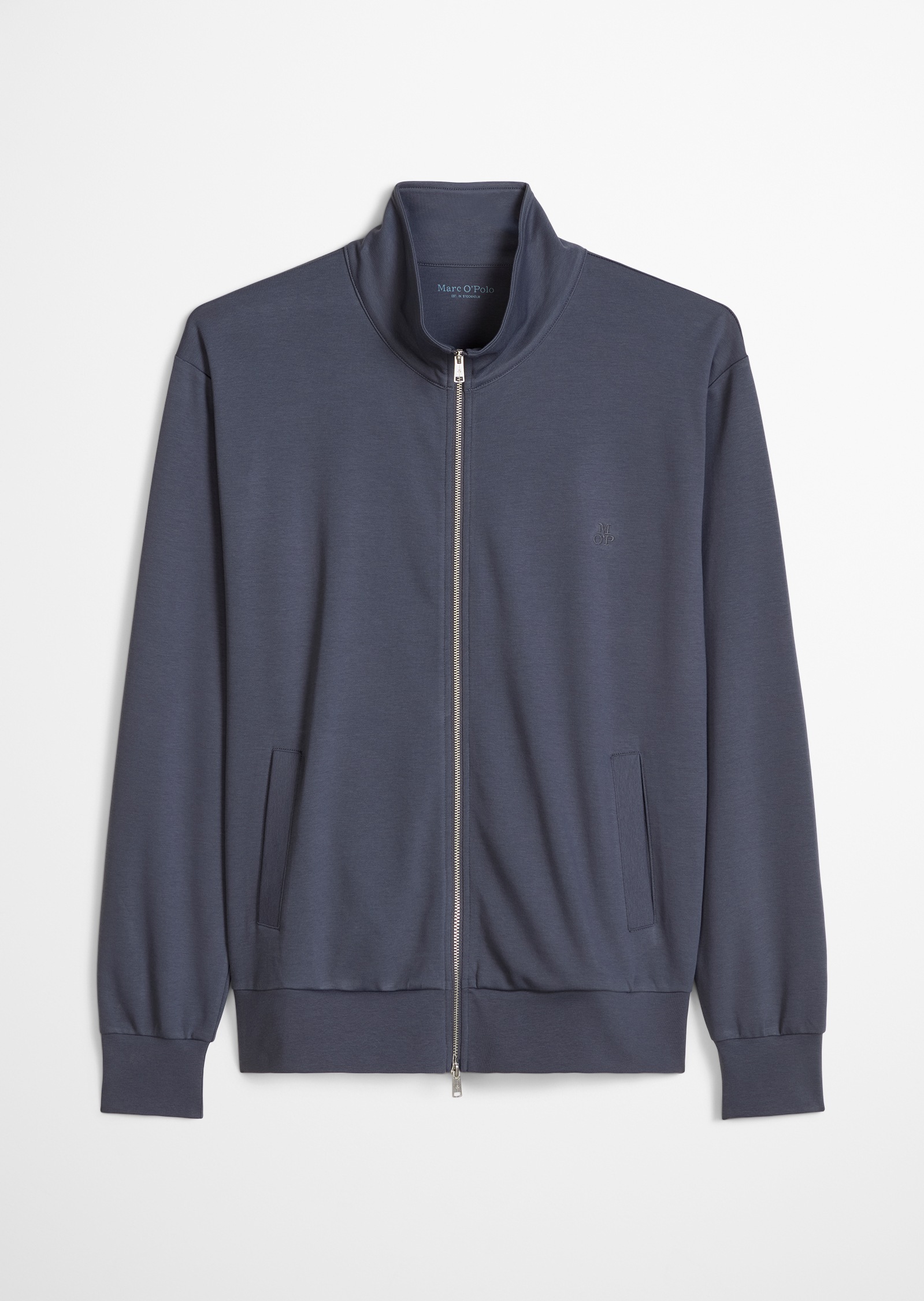 Marc O'Polo Veste sweat mit Stehkragen, für Homewear, aus Interlock, lockere Passform