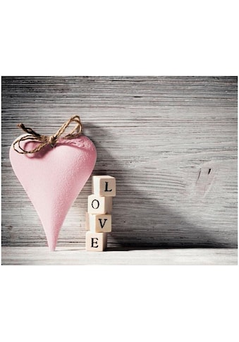 Home affaire Leinwandbild »Heart Love Pink«, 50/40 cm kaufen