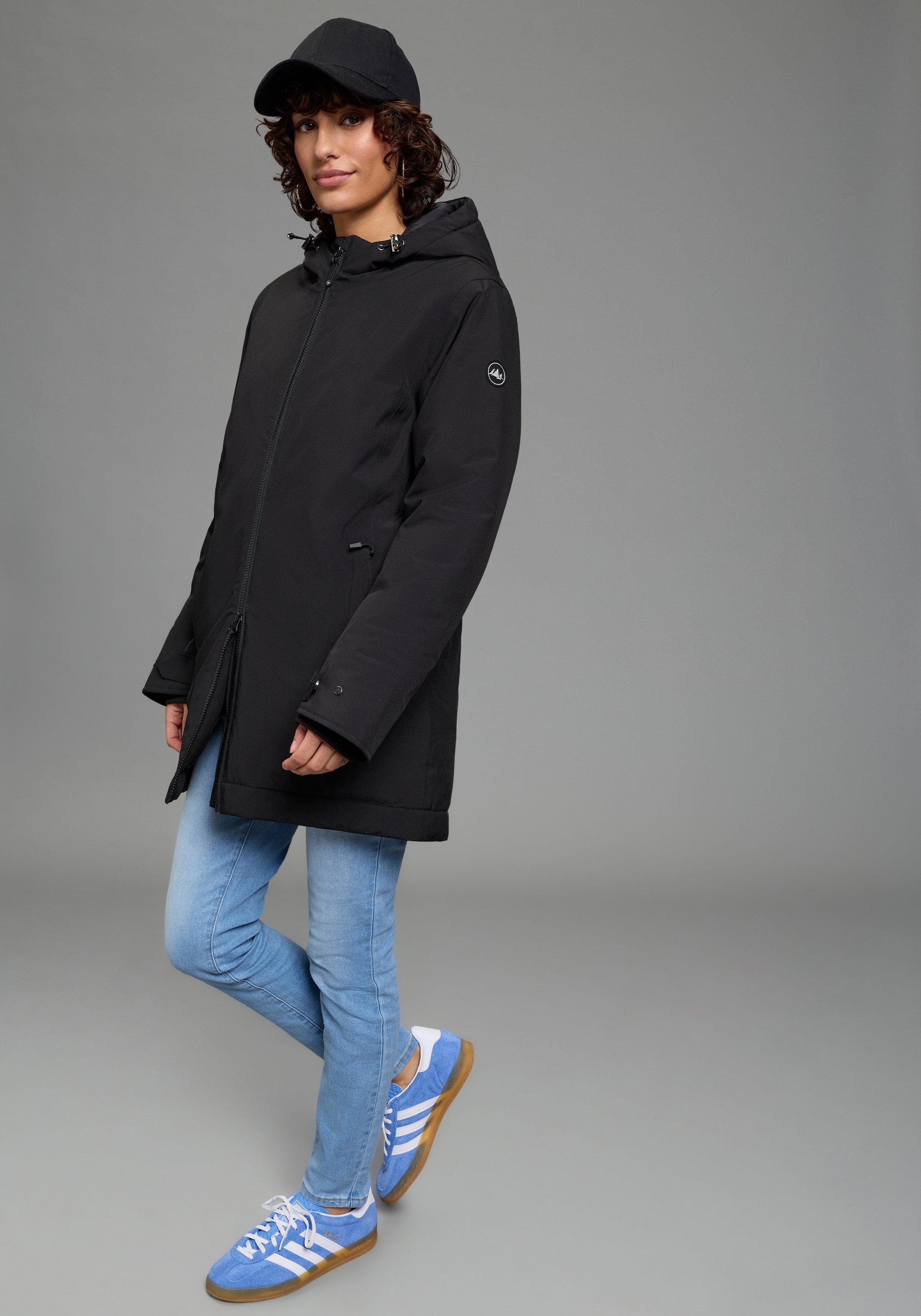 Polarino Veste fonctionnelle mit Kapuze Wärmend, winddicht, wasserabweisend, Übergangsjacke