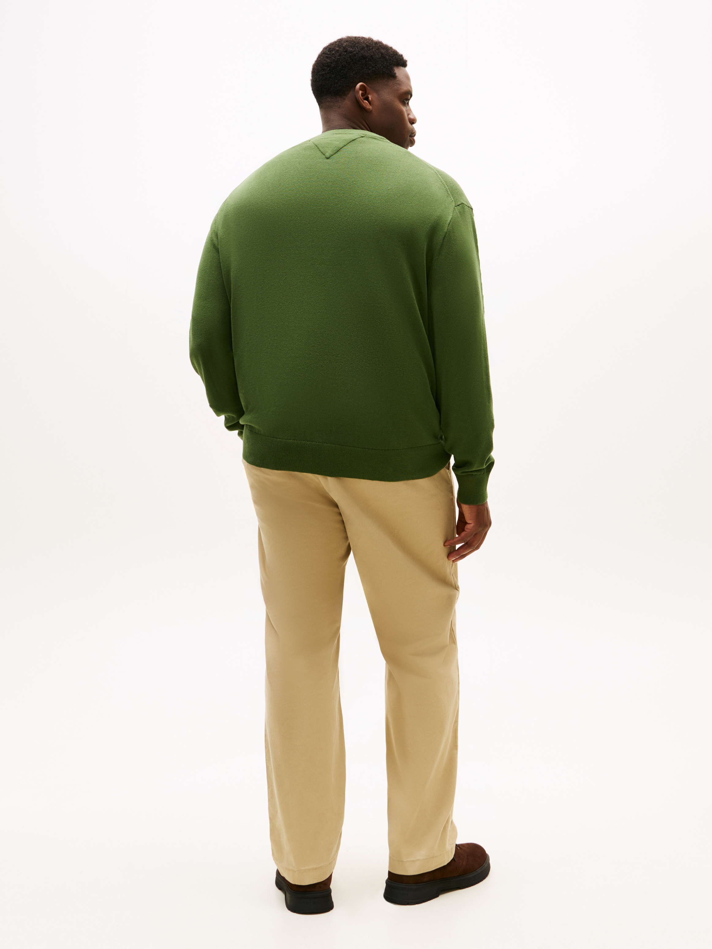 Tommy Hilfiger Big & Tall Pull col V »BT-ESSENTIAL COTTON« Rippbündchen am Ärmel, Saum und Ausschnitt,  Grosse Grössen, normale Passform