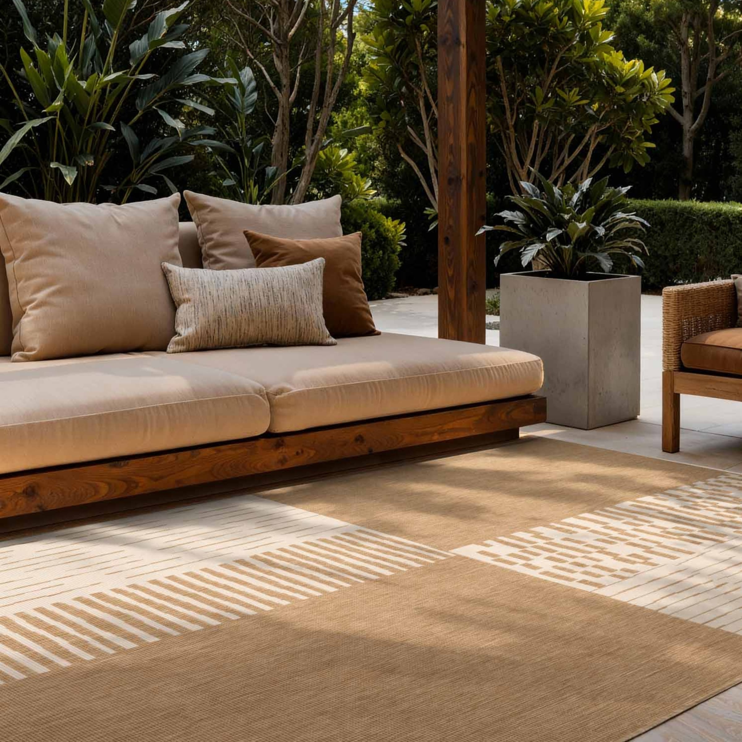 Image of Ted Baker Teppich "Acacia, Wendeteppich" rechteckig 8 mm Höhe Designteppich, Wetterfest, Pflegeleicht, Modern, Wohnzimmer, Terrasse
