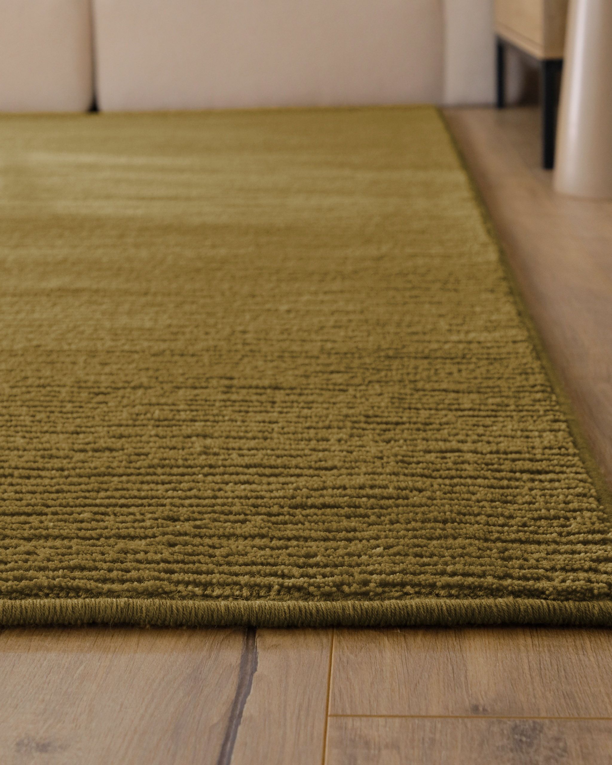 Wecon home Tapis »Castello ONE« Rectangulaire 7 mm Höhe Schurwolle, Kurzflor mit Hoch-Tief-Effekt, Wohnzimmer, Streifenmuster