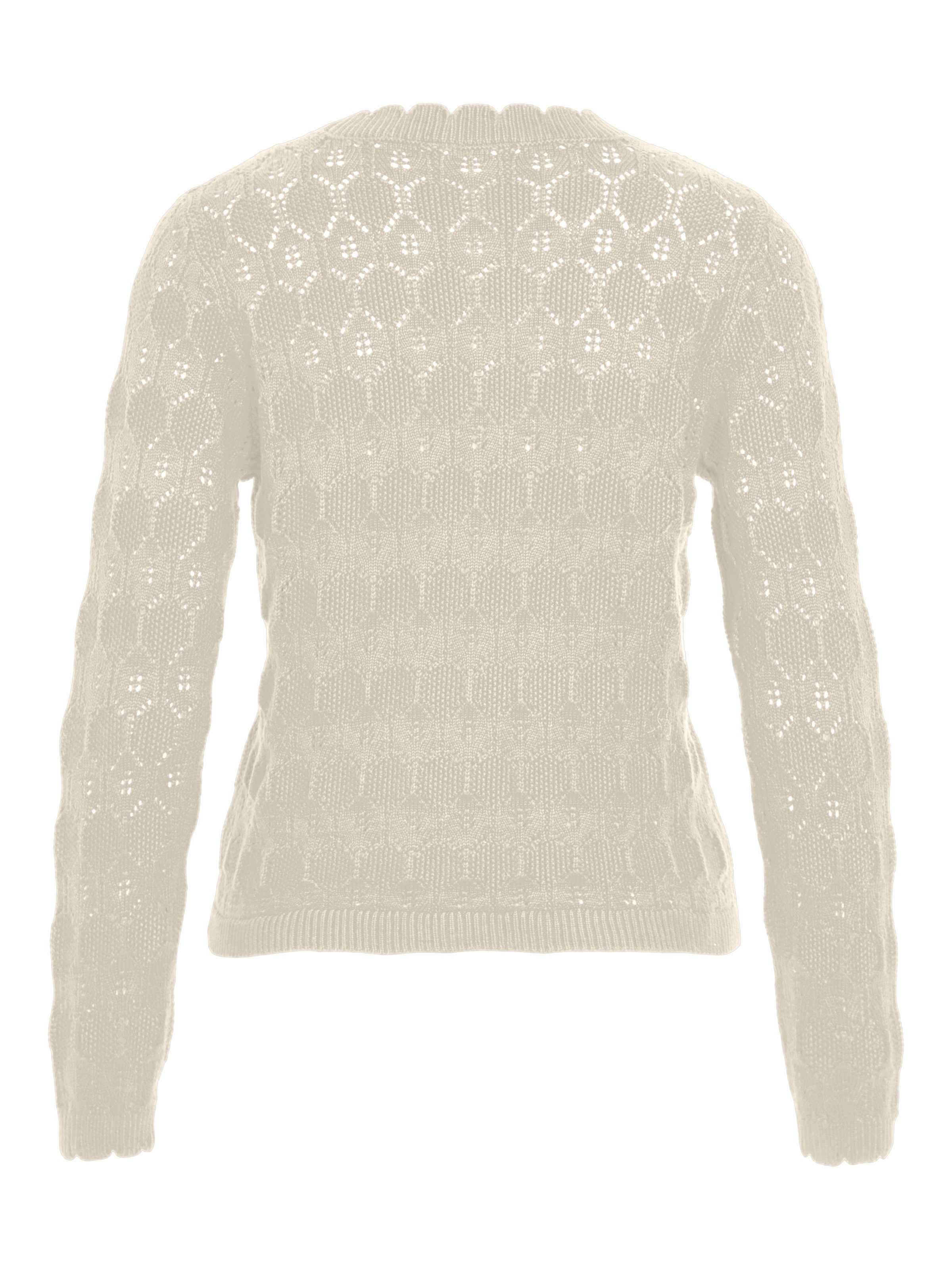 Vila Pull à col rond »VILOWEN L/S POINTELLE KNIT TOP/PB«