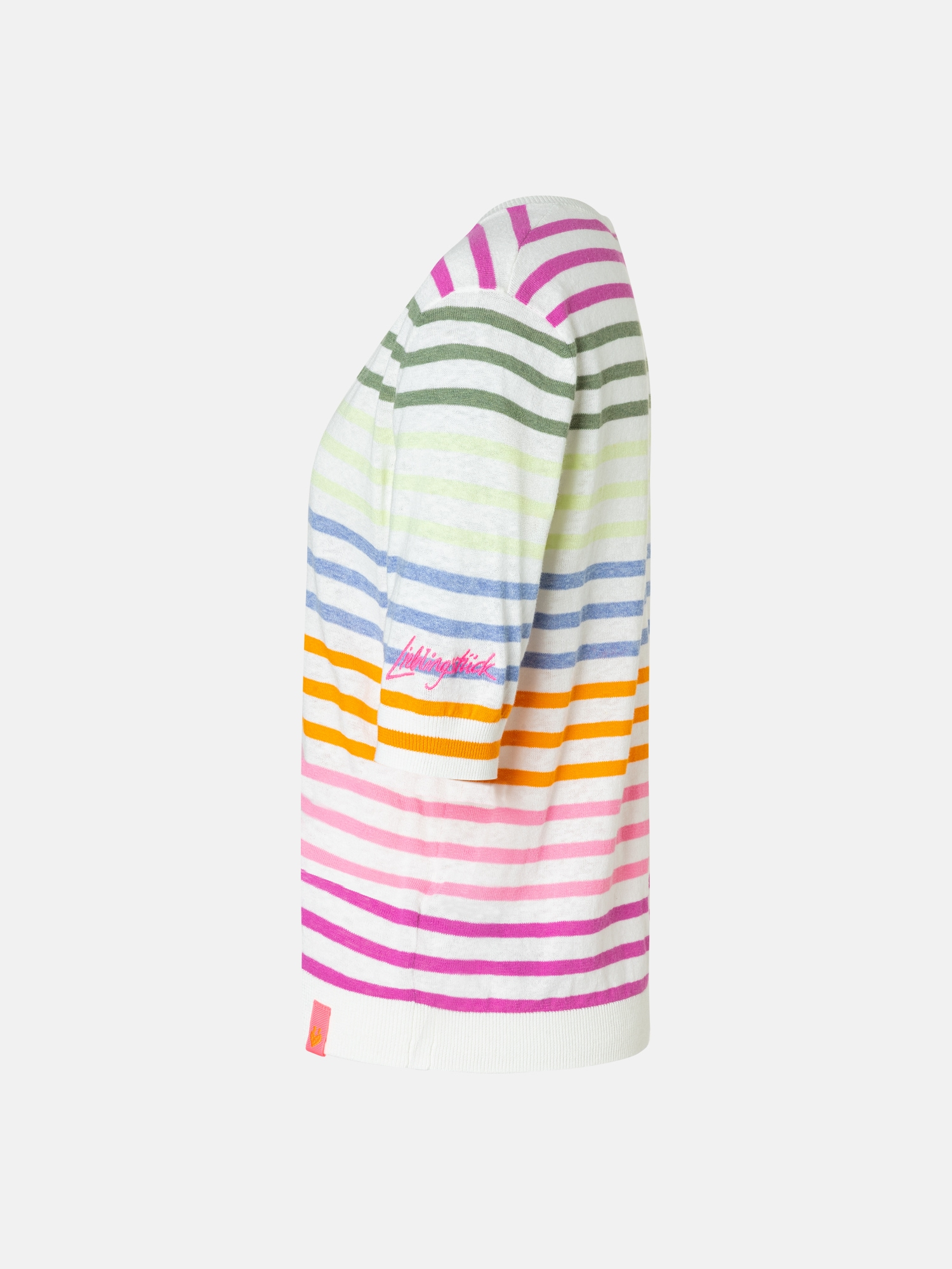 Lieblingsstück Kurzarmpullover »MarvicL« mit V-Ausschnitt, Materialmix mit Leinen