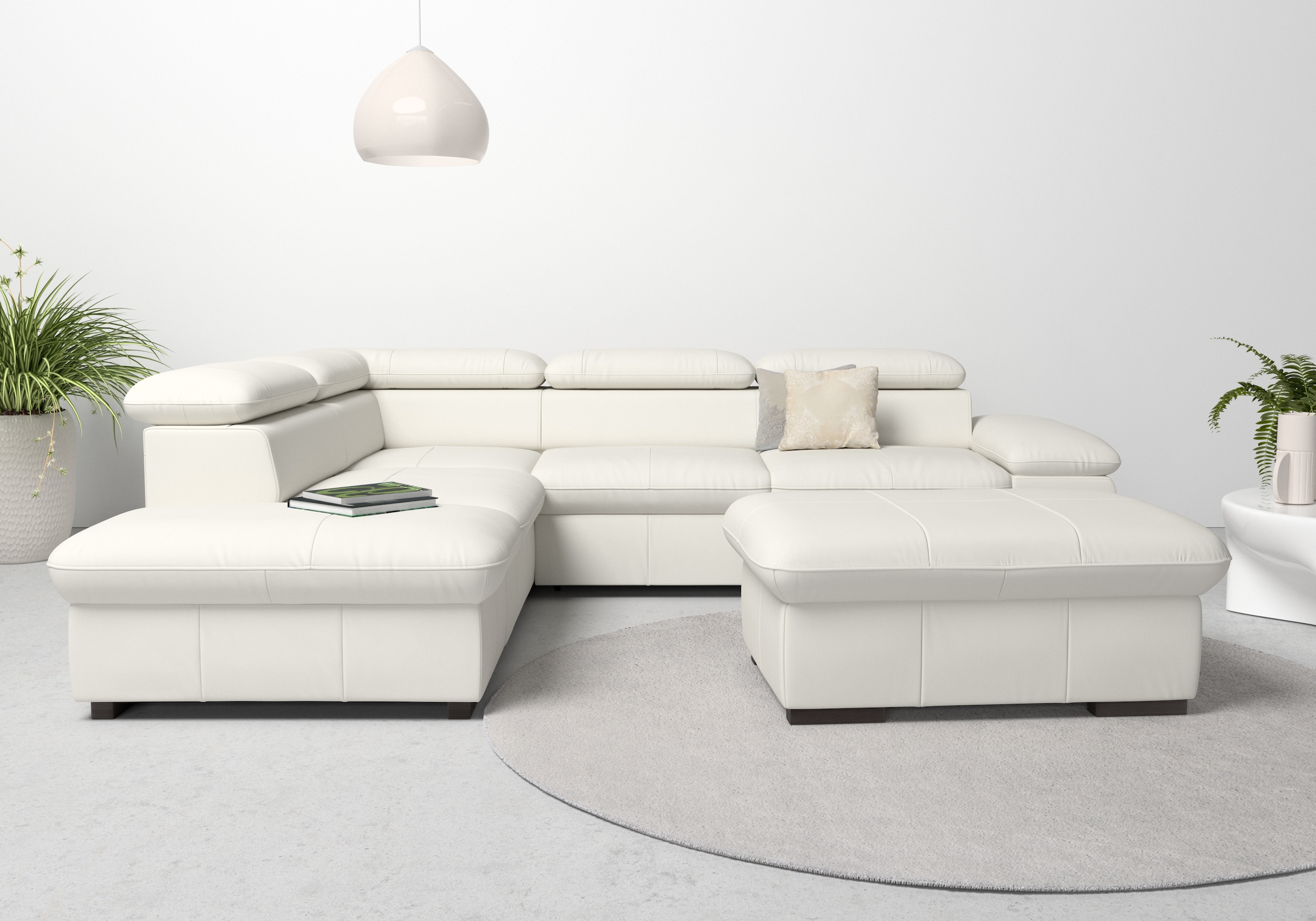 Home affaire Ecksofa »Alberto L-Form«, mit Kopfteilverstellung, wahlweise mit Bettfunktion
