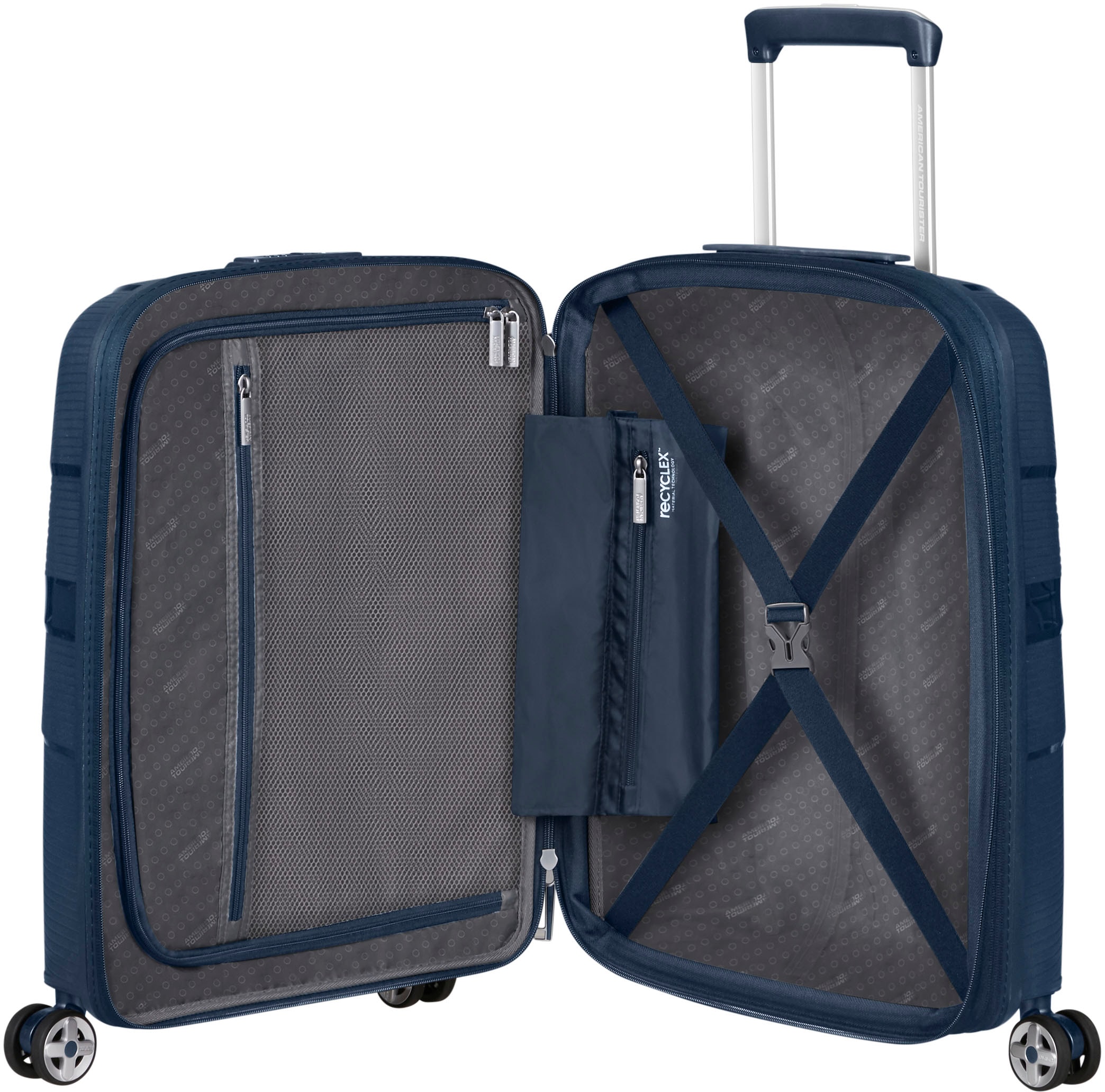 American Tourister® Hartschalen-Trolley »STARVIBE, in verschiedenen Farben und Grössen«, 4 Rollen, Handgepäck-Koffer Reisegepäck Koffer TSA-Zahlenschloss