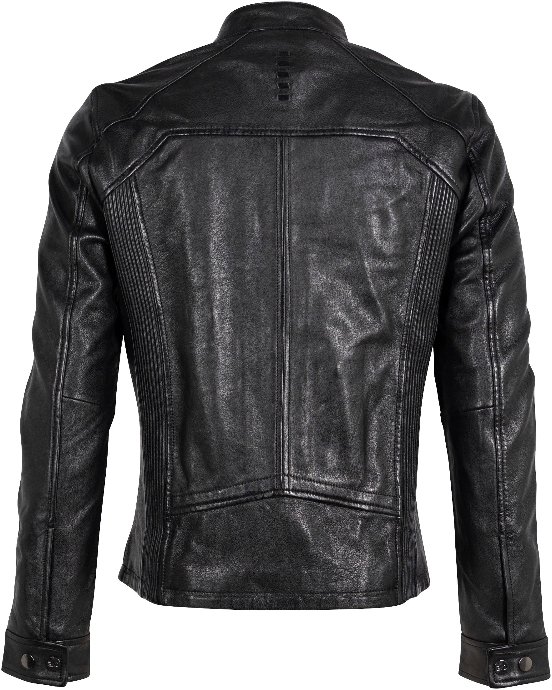 Mauritius Lederjacke »2Mtoji SF«, mit Reissverschluss, Zipperdetail, STehkragen Ziernähte