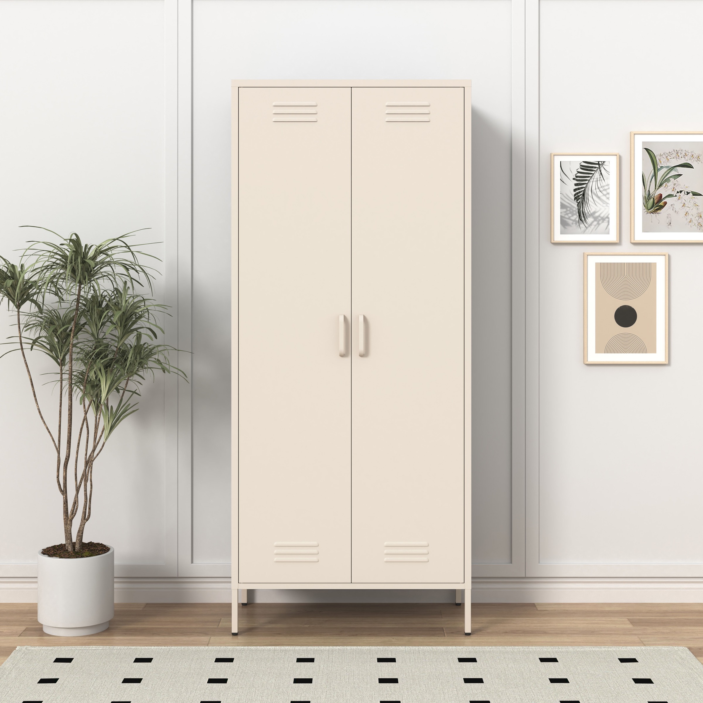 Image of GOODproduct Drehtürenschrank "Kleiderschrank Schrank Metallschrank Mehrzweckschrank Siena Spind" in 4 Farben aus Metall, in der Höhe verstellbar, abschliessbar