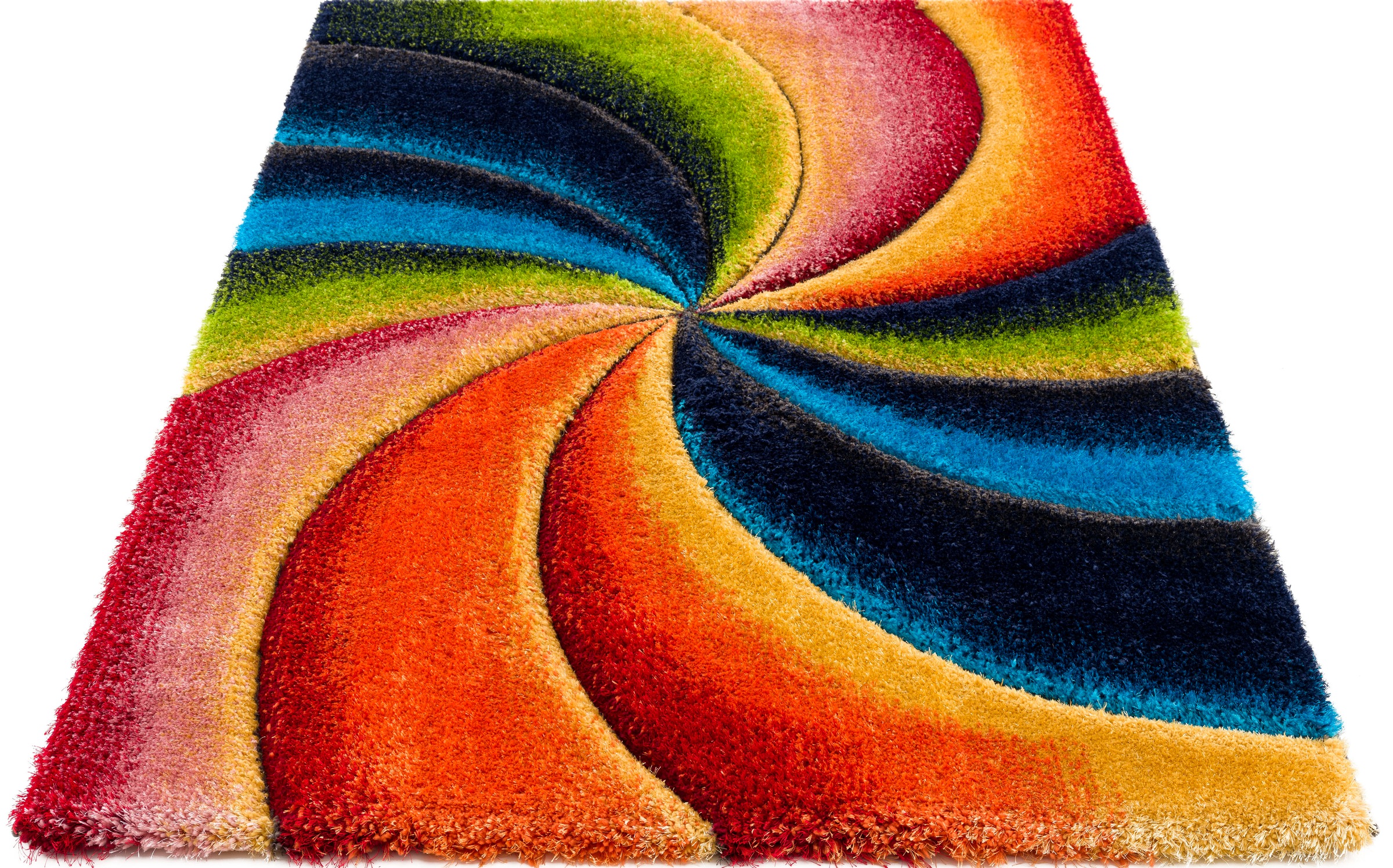 Image of my home Hochflor-Teppich »Baldo«, rechteckig, 43 mm Höhe, mit handgearbeitetem Konturenschnitt, bunter Teppich, Weich, Pflegeleicht, Elegant, idealer Teppich für Wohnzimmer, Schlafzimmer, Esszimmer bei Ackermann Versand Schweiz