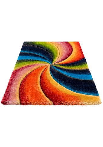 my home Hochflor-Teppich »Baldo«, rechteckig, mit handgearbeitetem Konturenschnitt,... kaufen