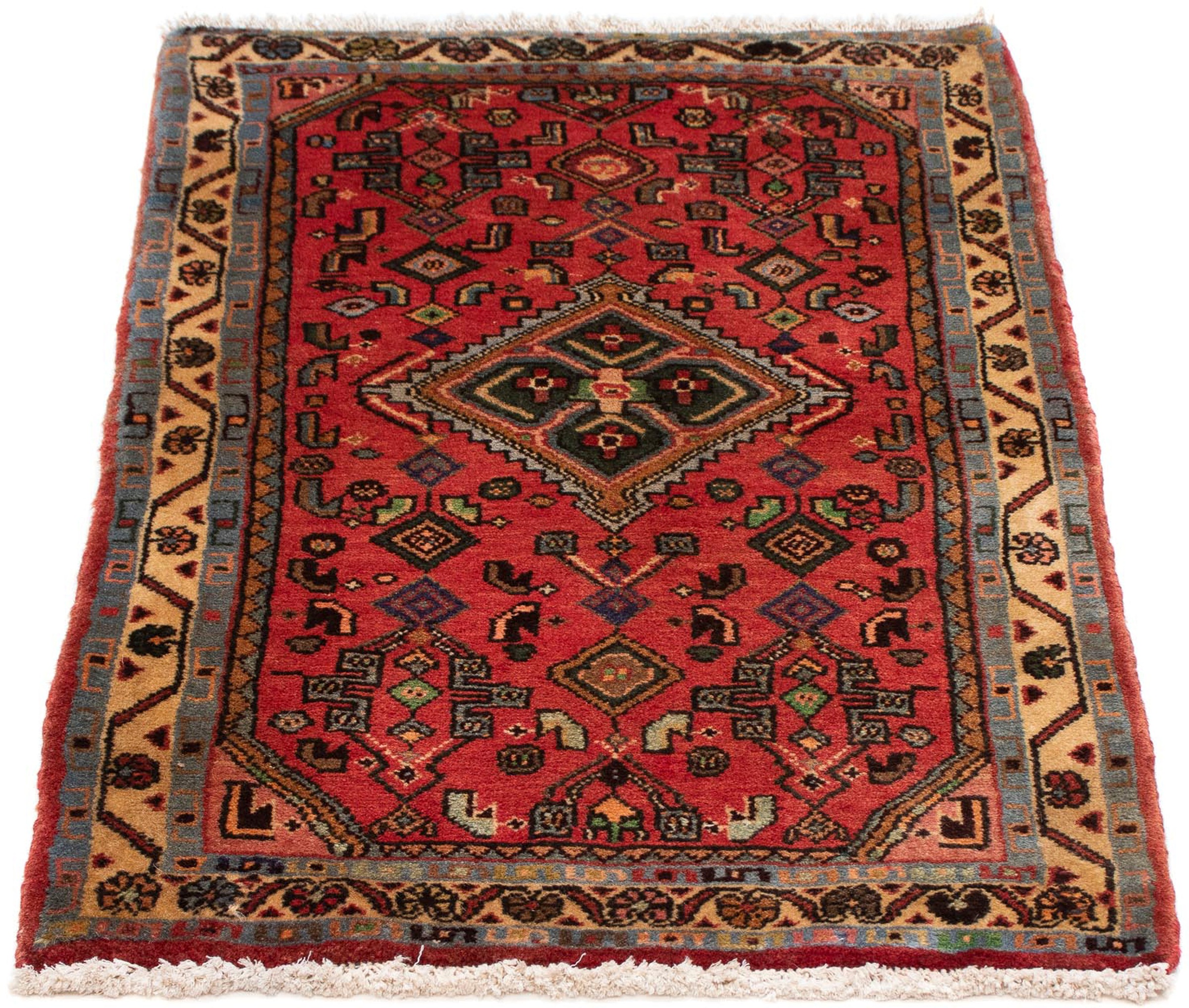 Image of morgenland Orientteppich »Perser - Nomadic - 100 x 64 cm - dunkelrot«, rechteckig, 10 mm Höhe, Wohnzimmer, Handgeknüpft, Einzelstück mit Zertifikat bei Ackermann Versand Schweiz