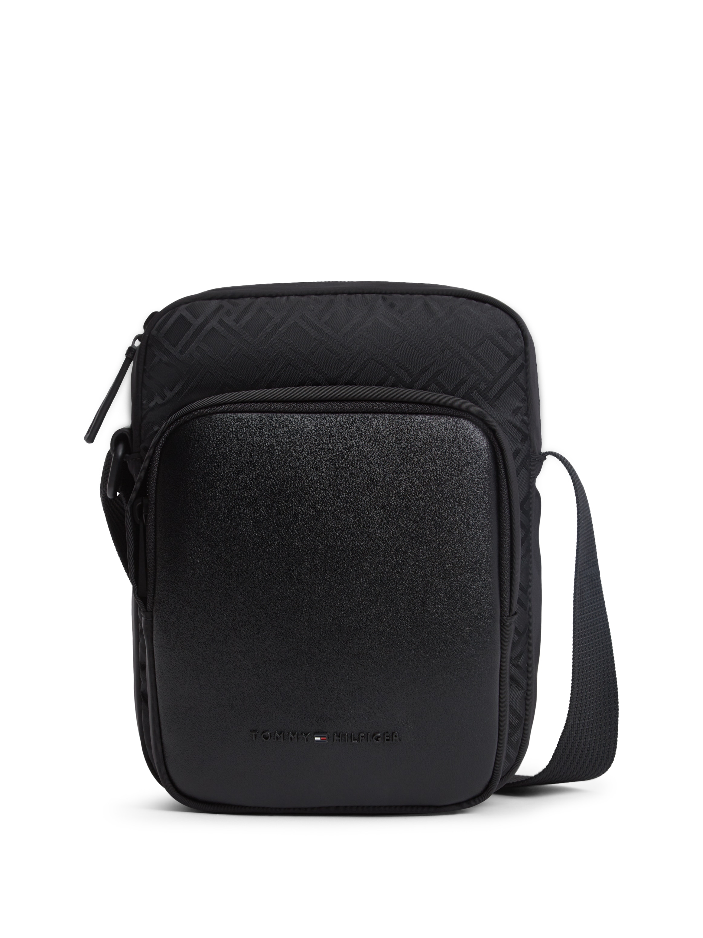 Image of Tommy Hilfiger Umhängetasche "TH NYLON JAQUARD MINI REPORTER" Herren Schultertasche mit Logoschriftzug