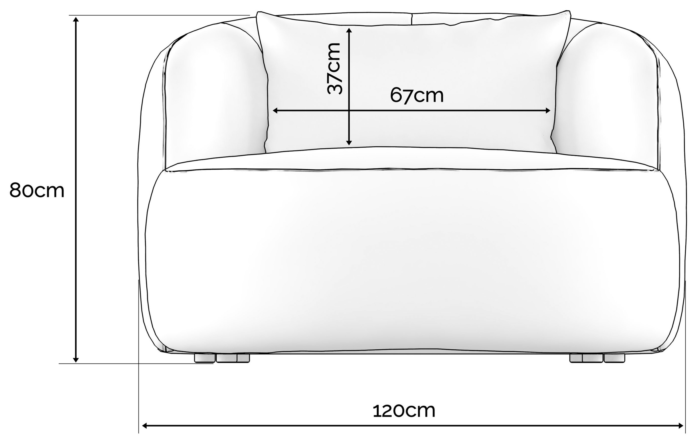 LeGer Home by Lena Gercke XXL-Sessel »Yllara, moderner Lesesessel, Loveseat mit grosszügiger Sitzfläche« mit geschwungener Rückenlehne in Samt oder Struktur