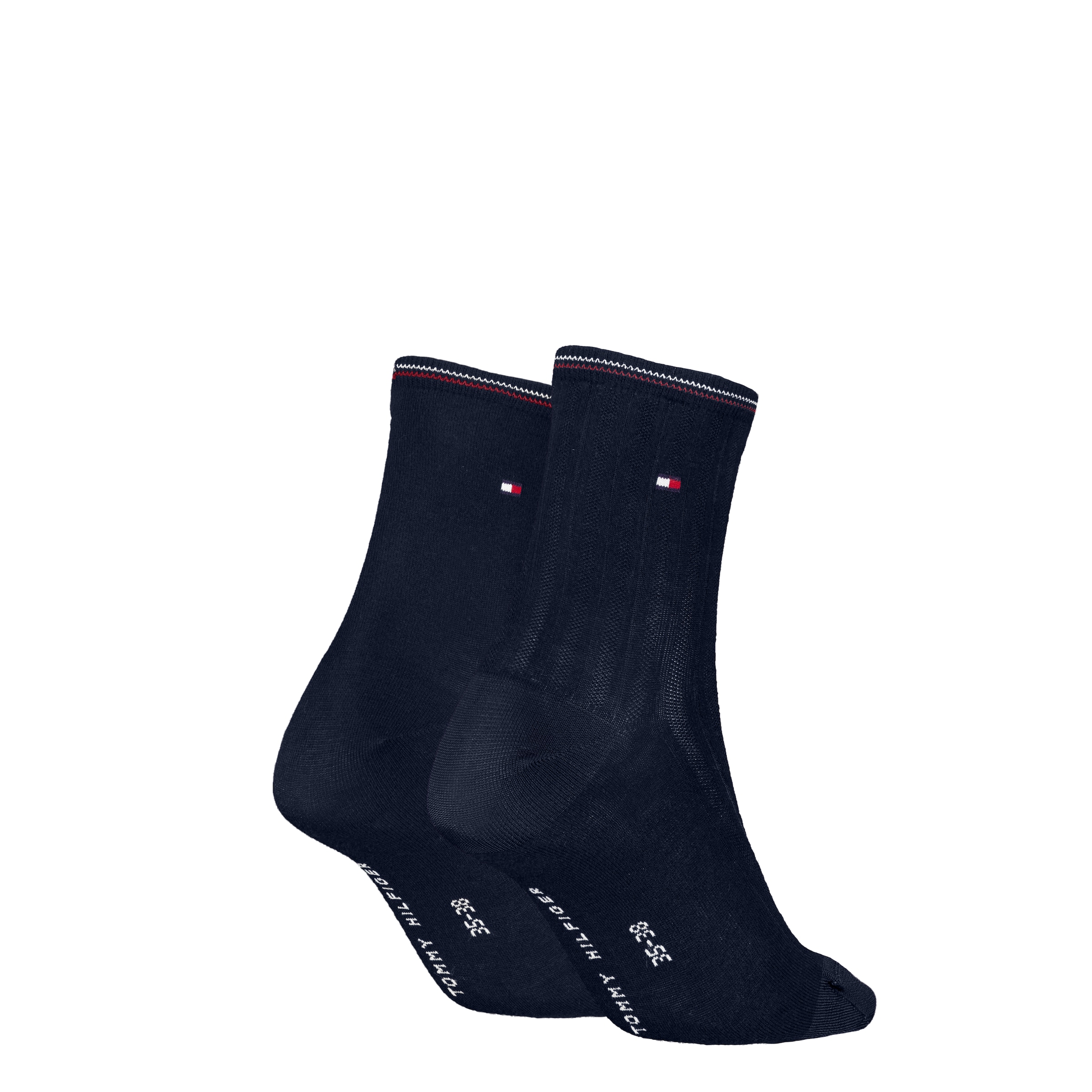 Tommy Hilfiger Chaussettes courtes »TH WOMEN SHORT SOCK 2P SHINE« 2 Paar,  mit feinem Rippendetail
