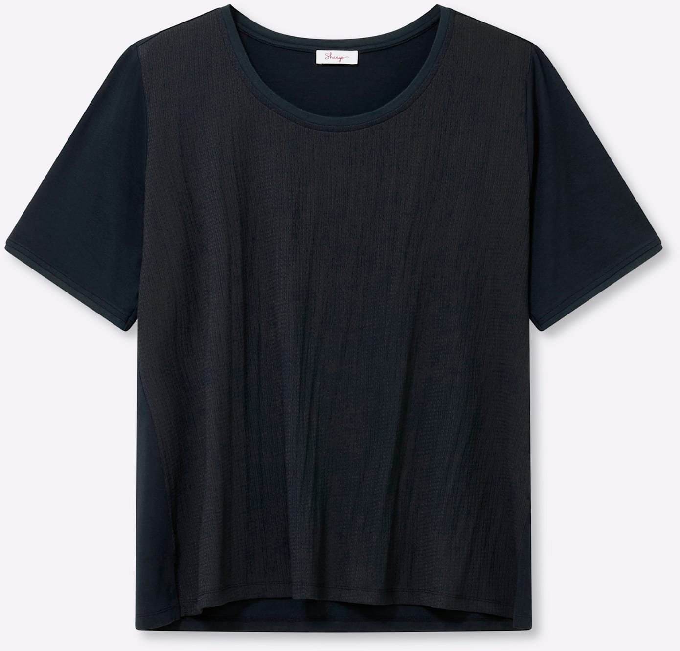 Sheego Shirt à col rond »Shirt« 1