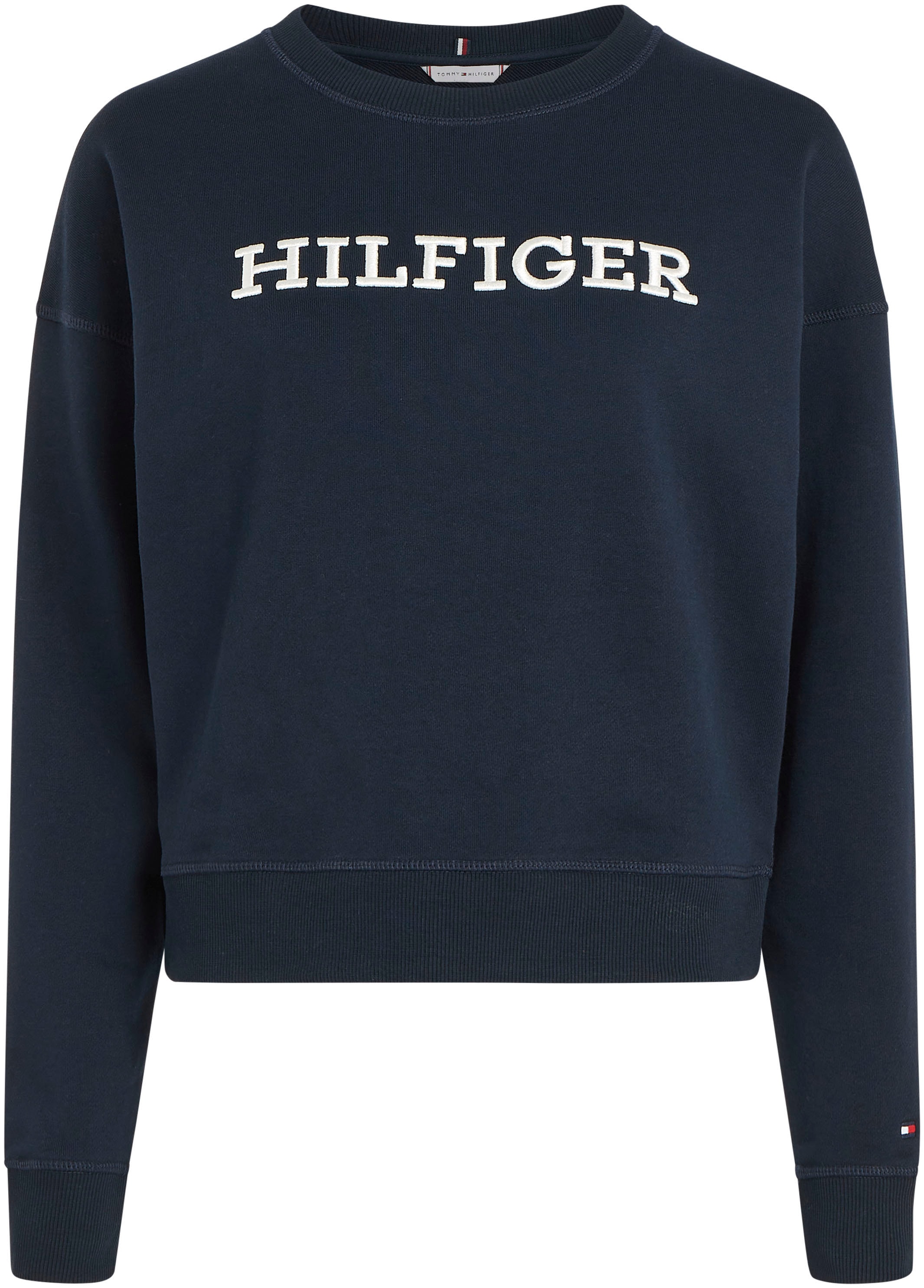 Tommy Hilfiger Sweatshirt »REG MONOTYPE EMB SWEATSHIRT«, mit markanter Hilfiger Logo-Stickerei