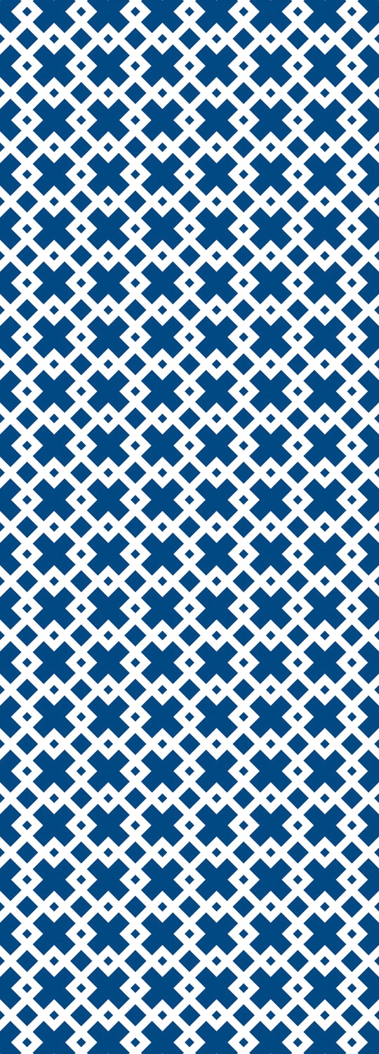 Vinyltapete »Muster-Blau«, bedruckt, 90 x 250 cm, selbstklebend