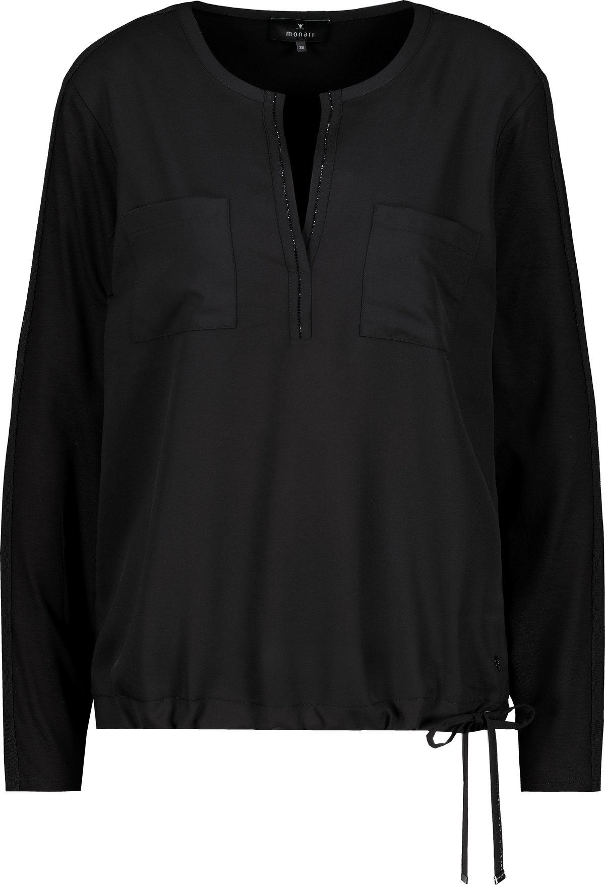 Monari Schlupfbluse »Schluse Basic Schmuck« mit aufgesetzten Taschen