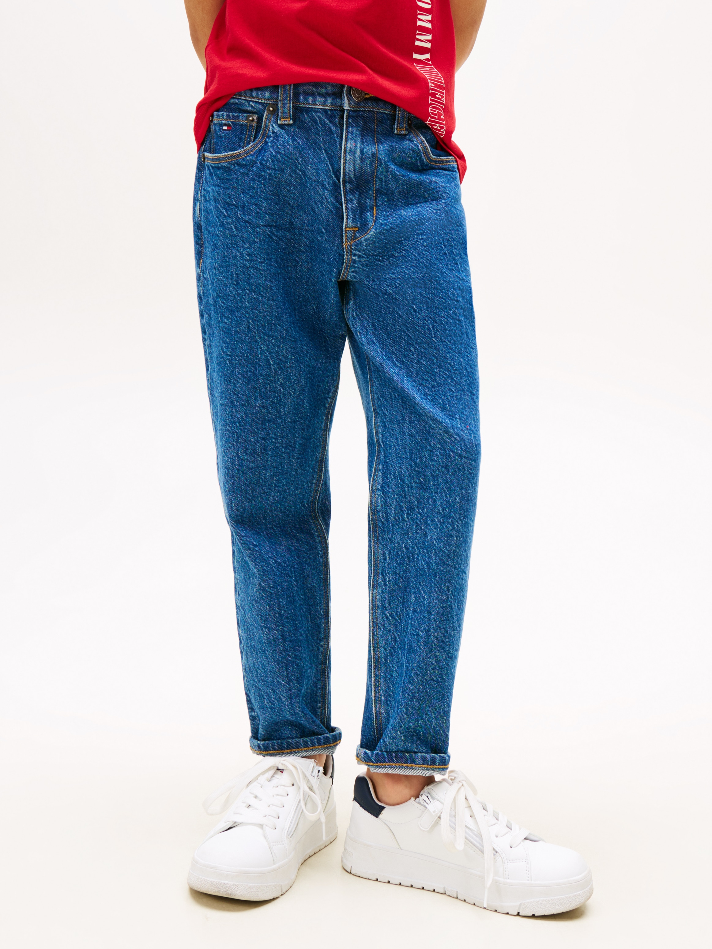 Image of Tommy Hilfiger Stretch-Jeans "ARCHIVE DARK BLUE DENIM" für Kinder bis 16 Jahre, stone washed