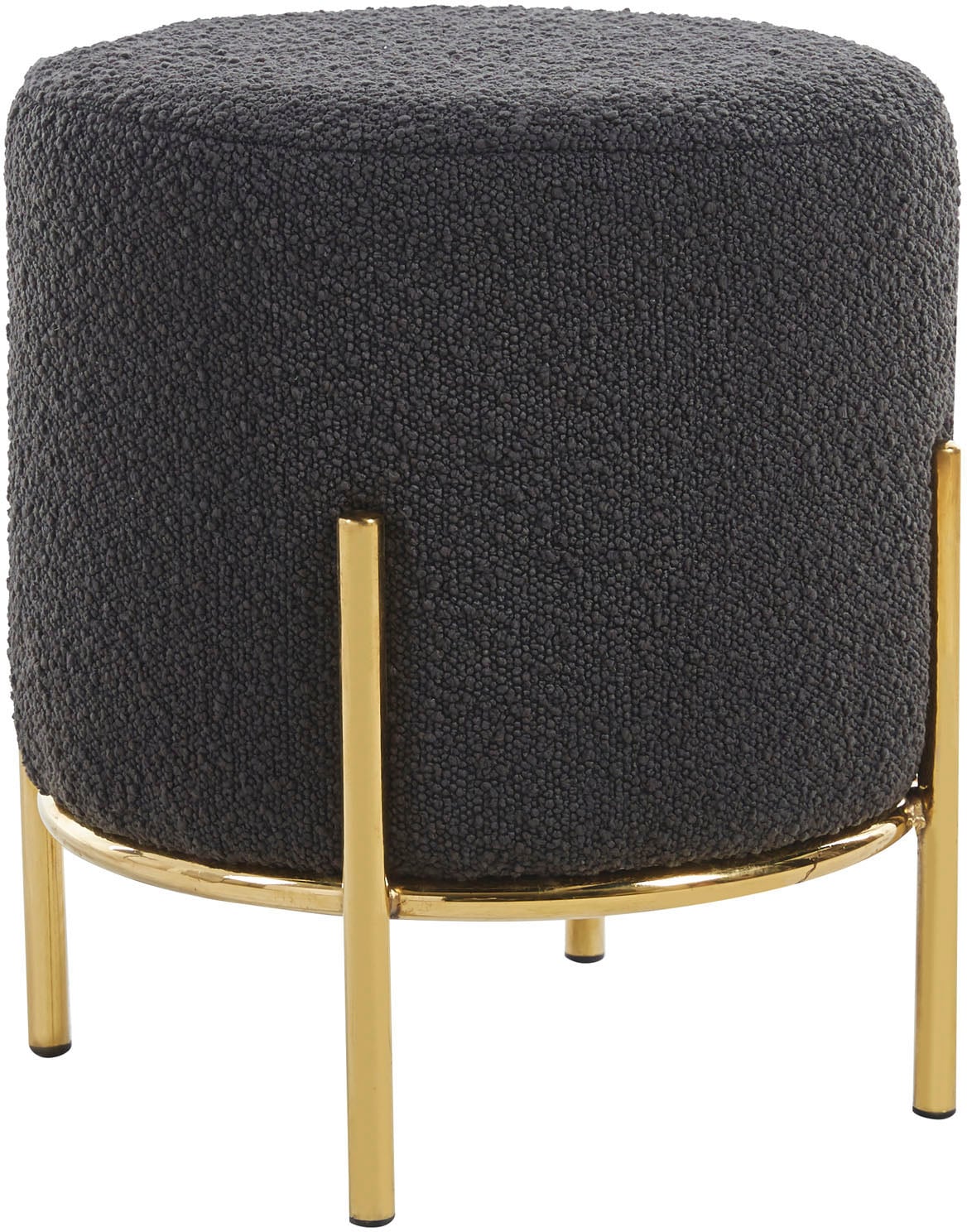 SalesFever Polsterhocker »Komfortabler Polsterhocker«, mit Design-Gestell aus goldfarbenem Metall