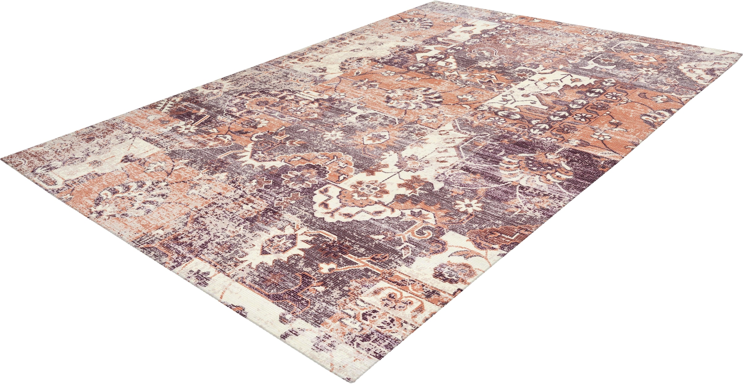 my home Teppich »Arnau«, rechteckig, 10 mm Höhe, Vintage Design, Teppich im Used-Look, orientalisch, Flachgewebe