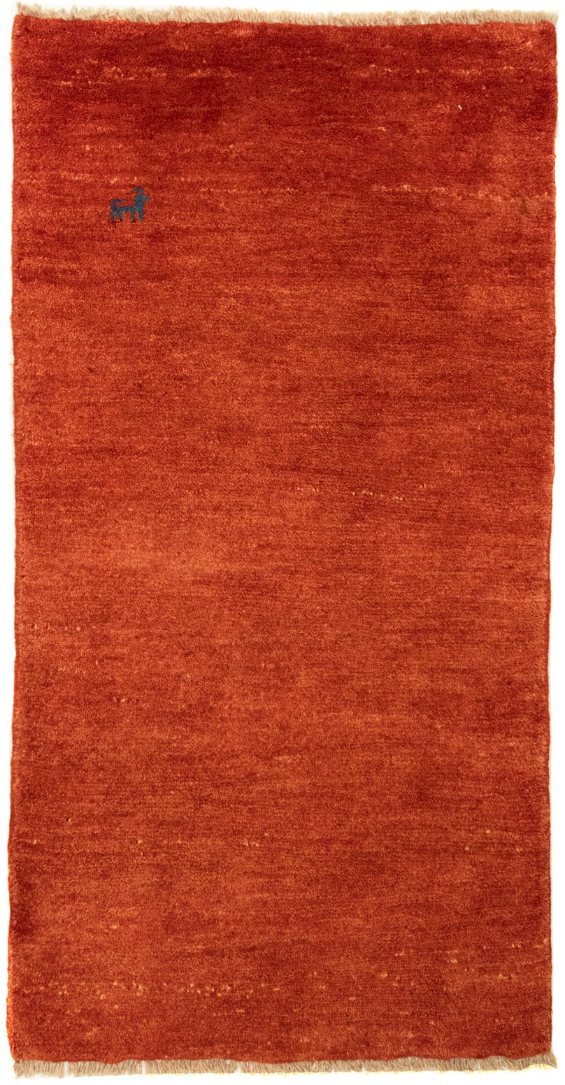 morgenland Wollteppich »Gabbeh Teppich handgeknüpft kaufen rot«, rechteckig, jetzt handgeknüpft