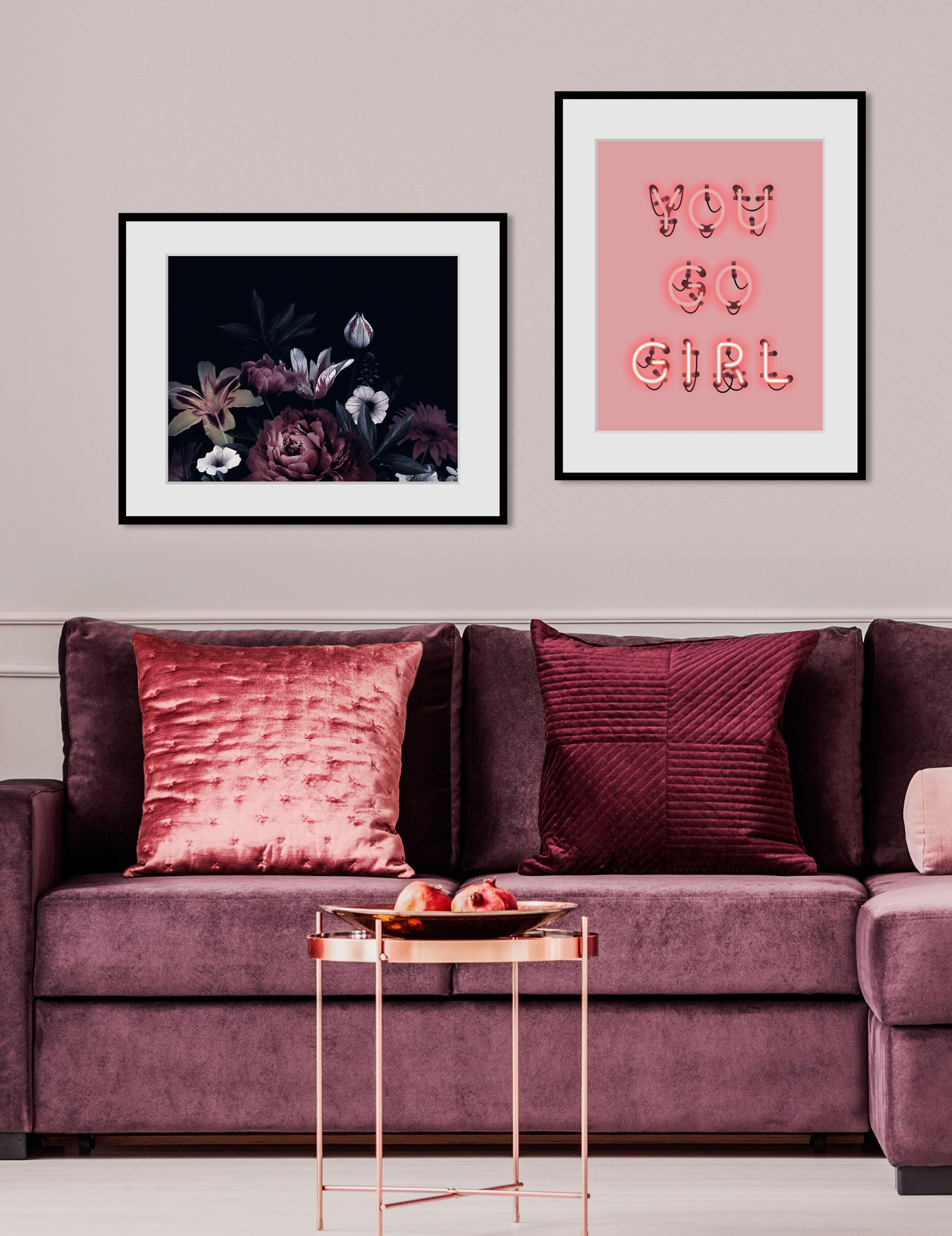 Image of queence Bild "Valeria" Blumen Foto Pflanzen Pflanzenbilder 1 Stk. tlg. HD Premium Poster-Druck inkl. Holzrahmen