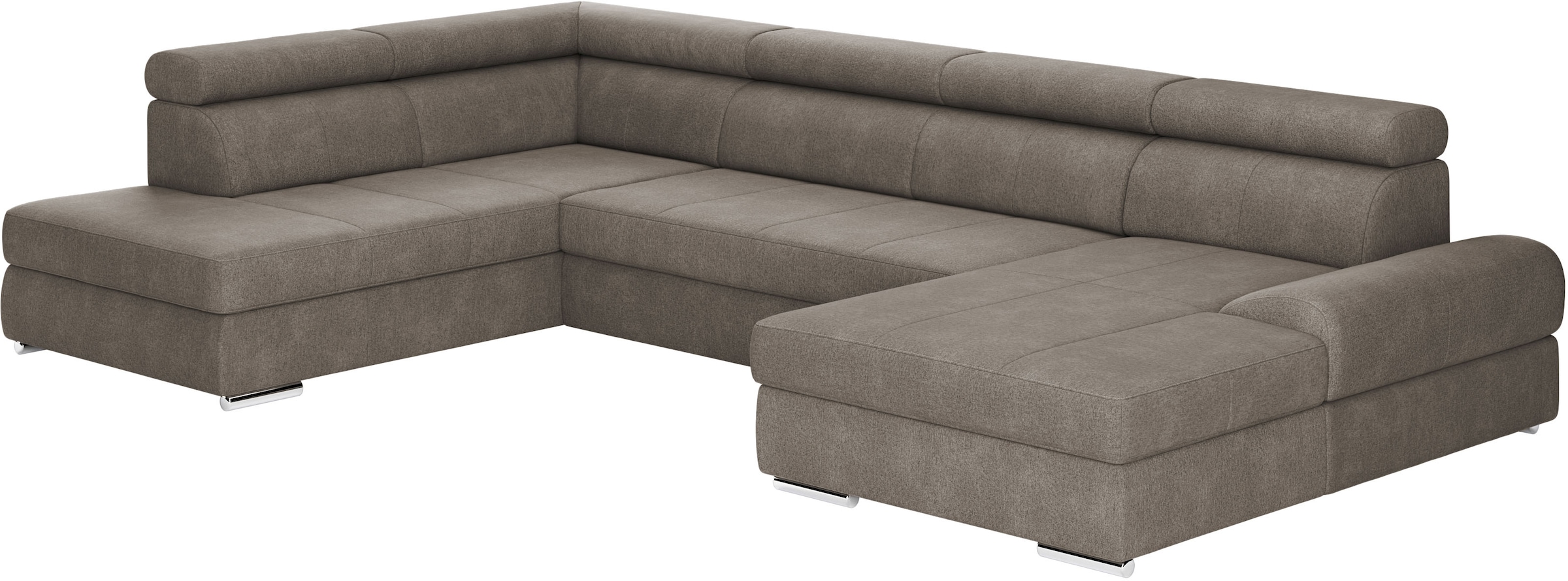 sit&more Wohnlandschaft »U-Form«, mit verstellbaren Kopfteilen, wahlweise mit Bettfunktion