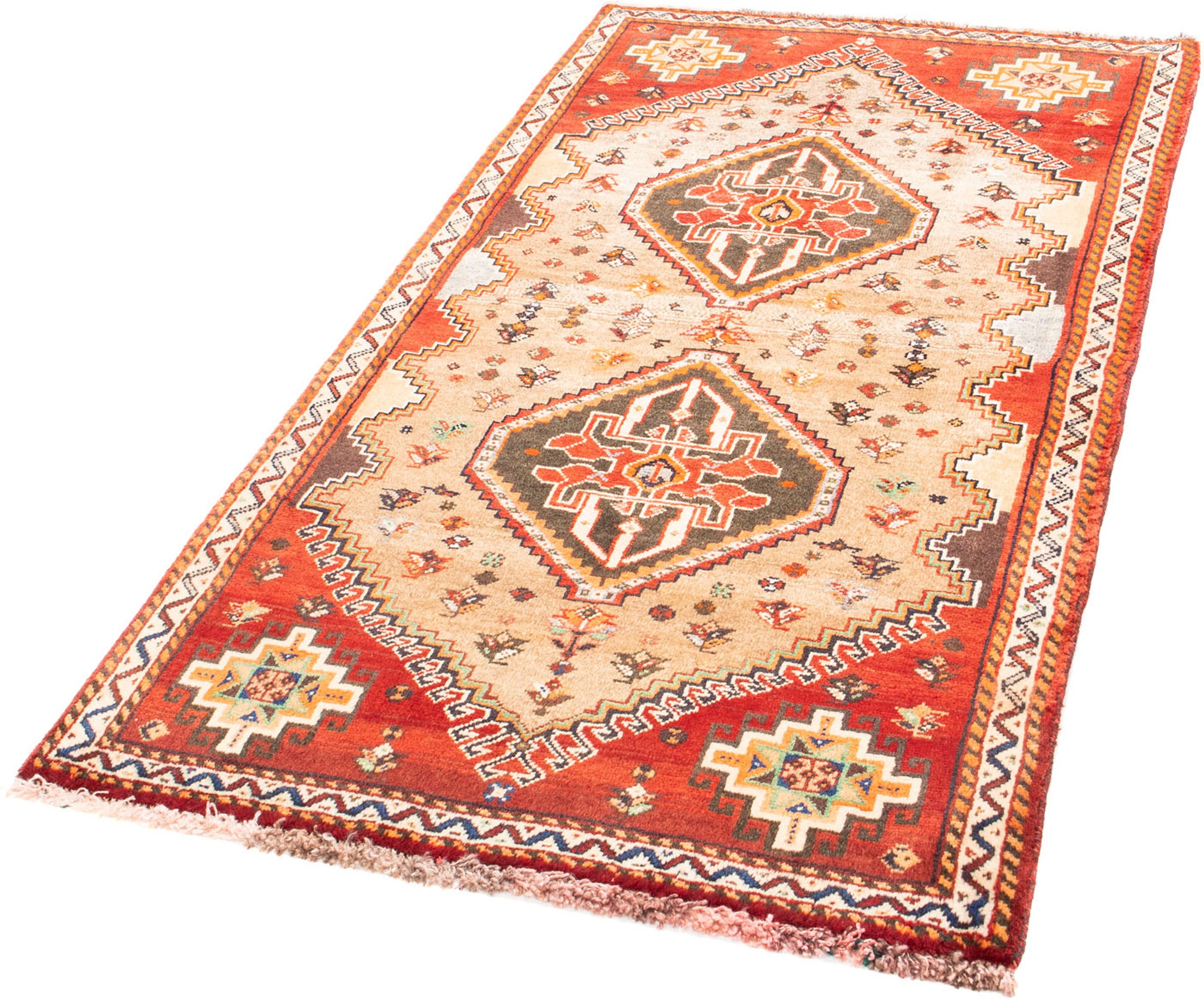 Image of morgenland Orientteppich »Perser - Nomadic - 150 x 82 cm - beige«, rechteckig, 10 mm Höhe, Wohnzimmer, Handgeknüpft, Einzelstück mit Zertifikat bei Ackermann Versand Schweiz