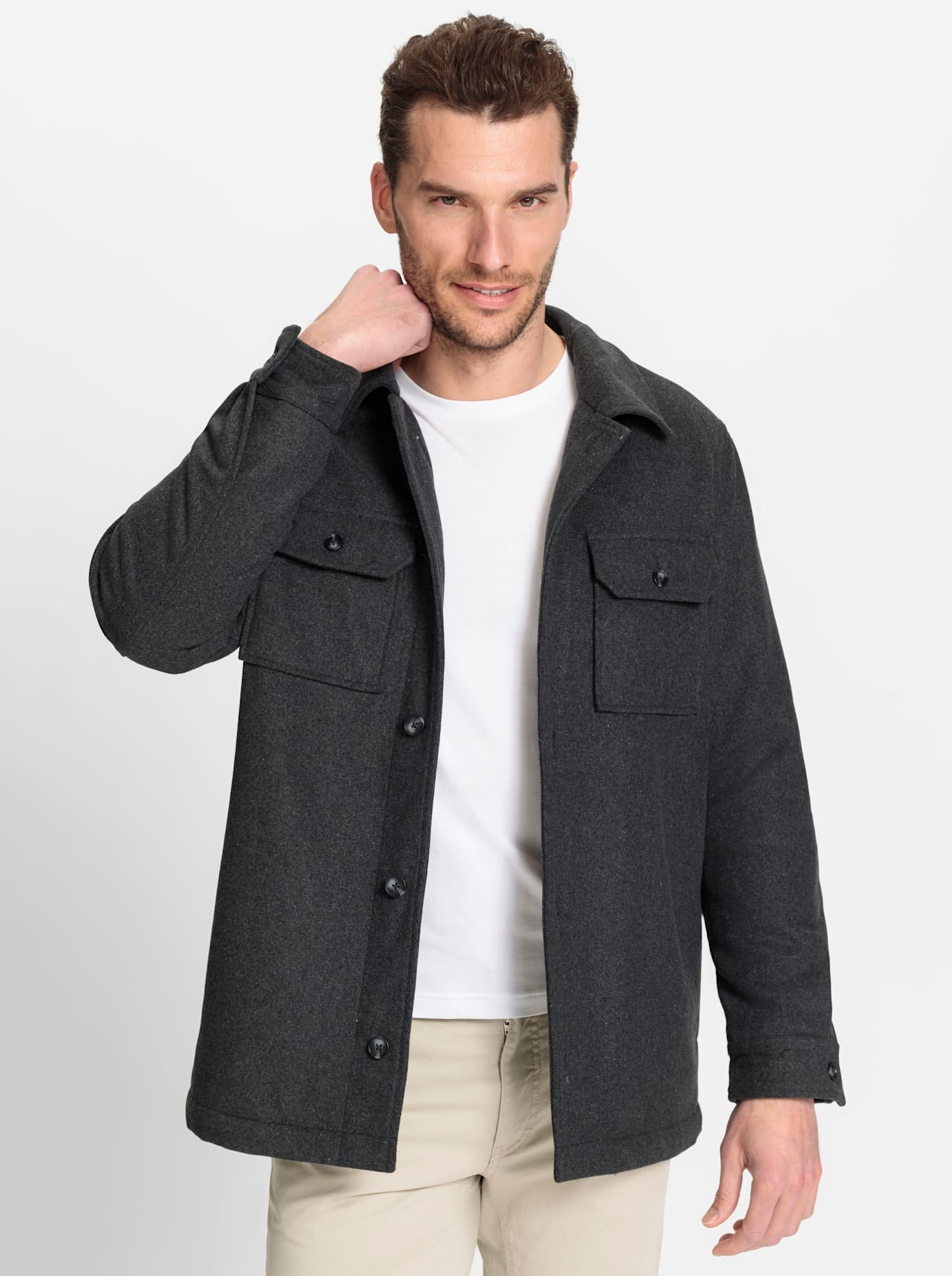 Marco Donati Langjacke, ohne Kapuze
