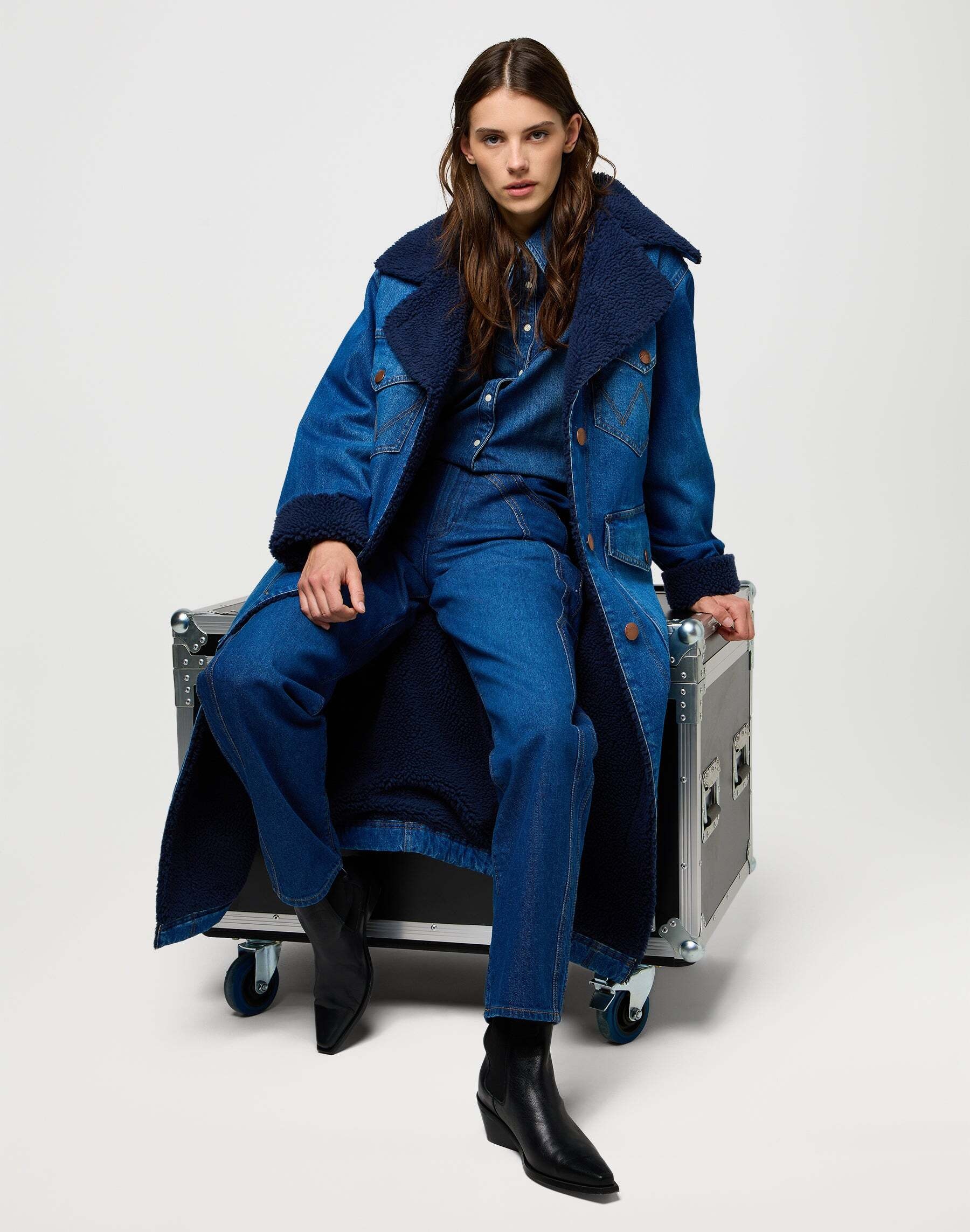 Wrangler Jeansbluse »WRANGLER Jeanshemd Yoke Denim Shirt«