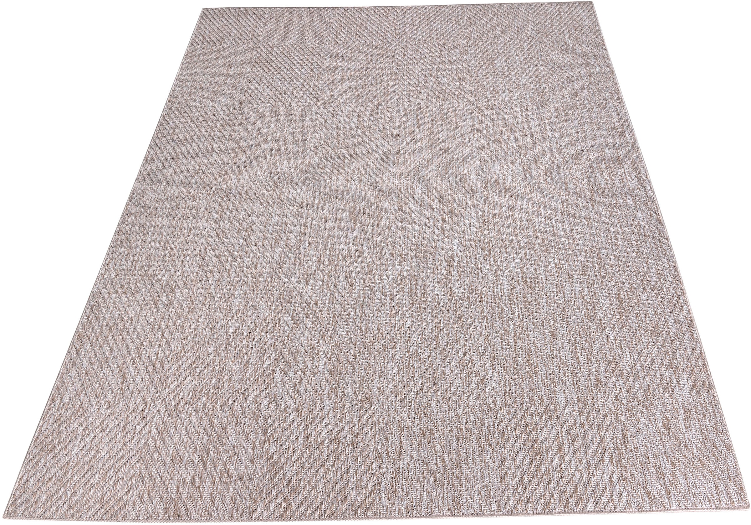 my home Teppich »Elsa, In- und Outdoor geeignet« rechteckig 3 mm Höhe Sisal-Optik, Wetterfest & UV-beständig, Boho, Wohnzimmer, Camping